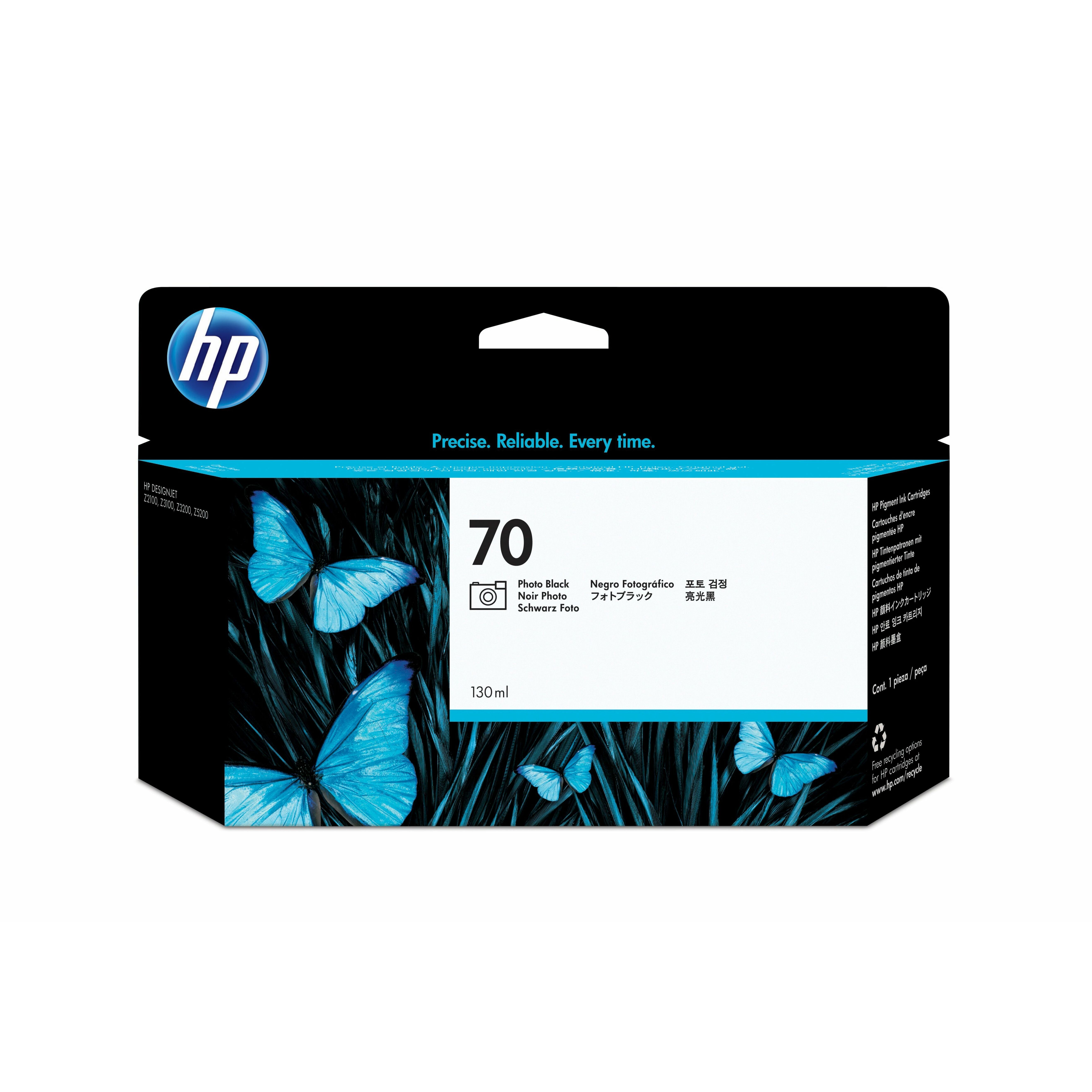 HP 70 (C9449A) Original Inkjet Ink Cartridge - Single Pack - Photo Black - 1 Each - 130 mL