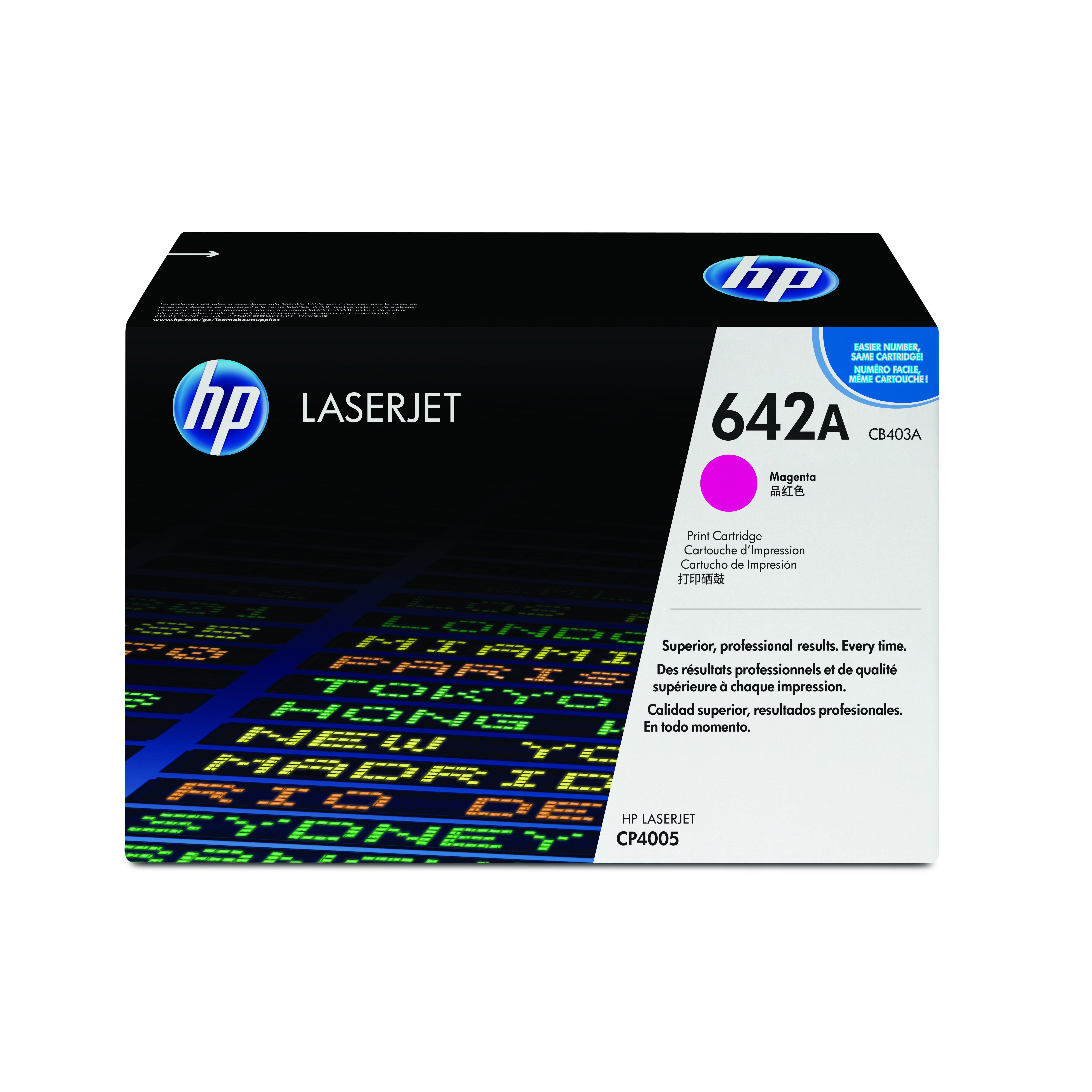 HP 642A (CB403A) Original Laser Toner Cartridge - Single Pack - Magenta - 1 Each - 7500 Pages