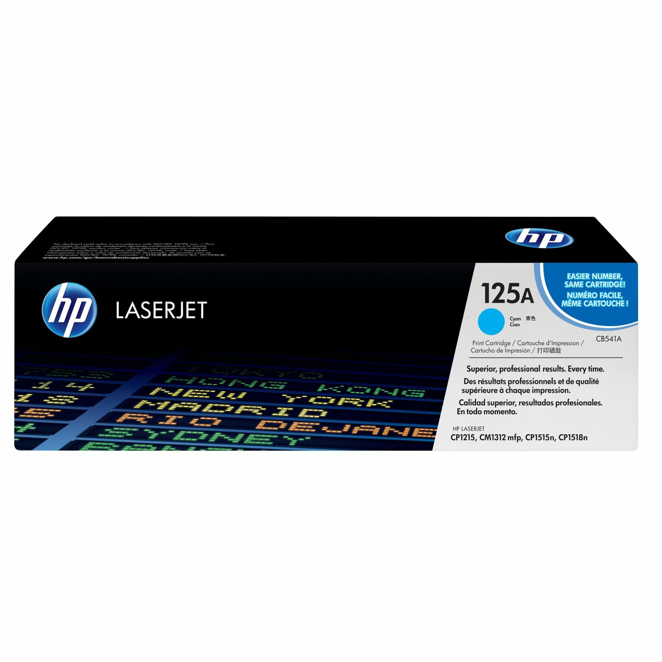 HP 125A (CB541A) Original Laser Toner Cartridge - Single Pack - Cyan - 1 Each - 1400 Pages