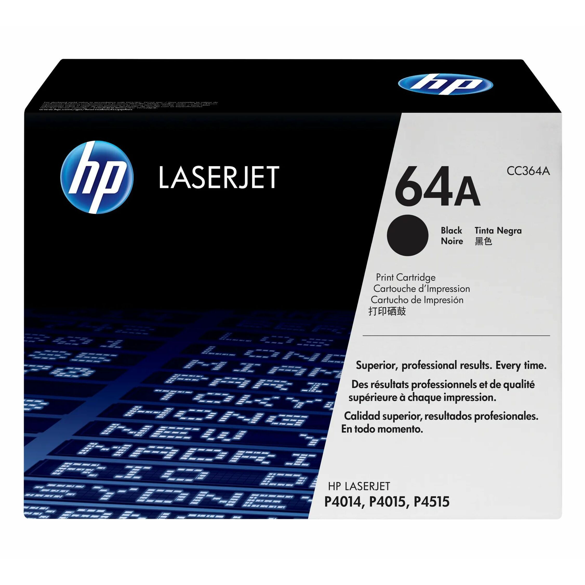 HP 64A (CC364A) Original Laser Toner Cartridge - Single Pack - Black - 1 Each - 10000 Pages