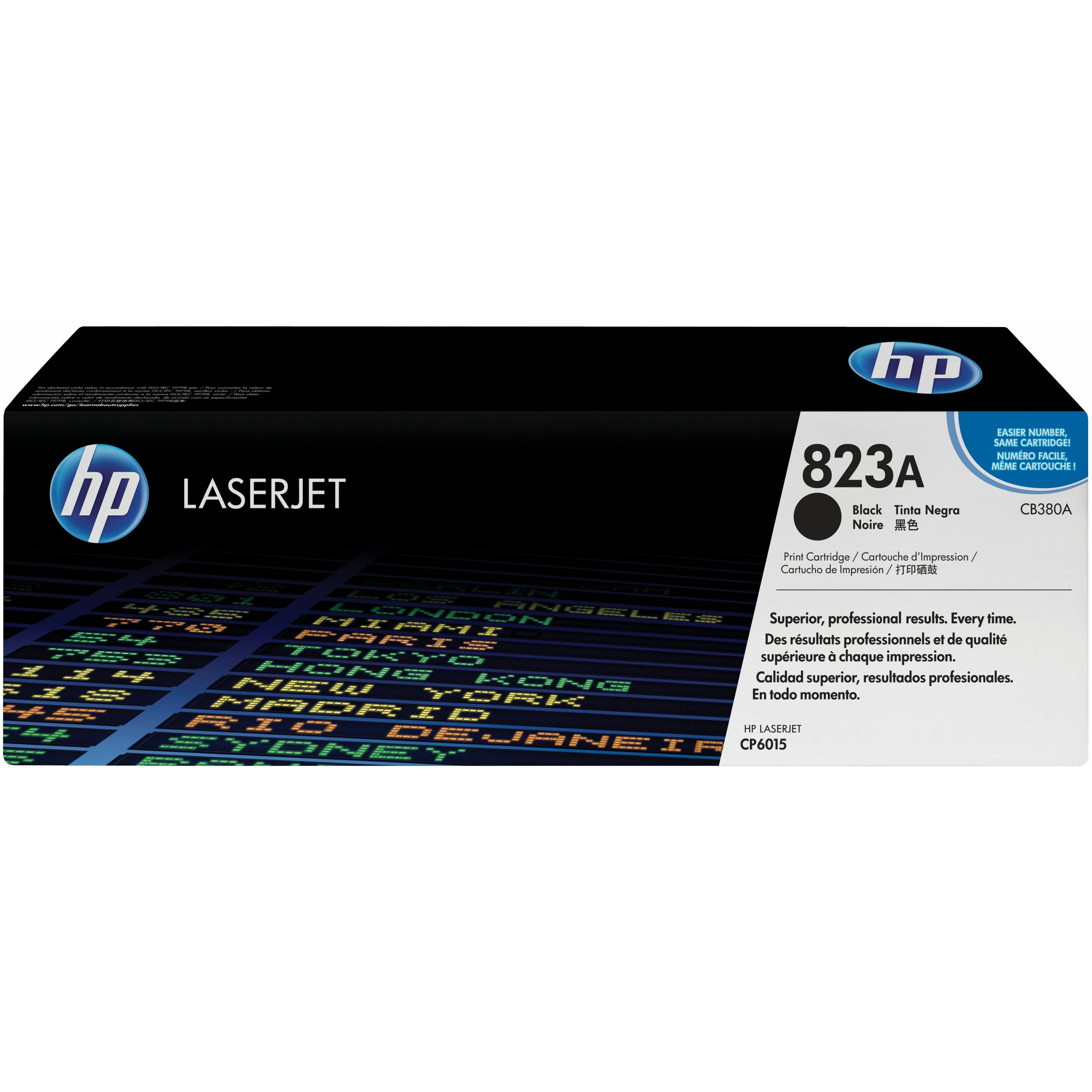 HP 823A (CB380A) Original Laser Toner Cartridge - Single Pack - Black - 1 Each - 16500 Pages