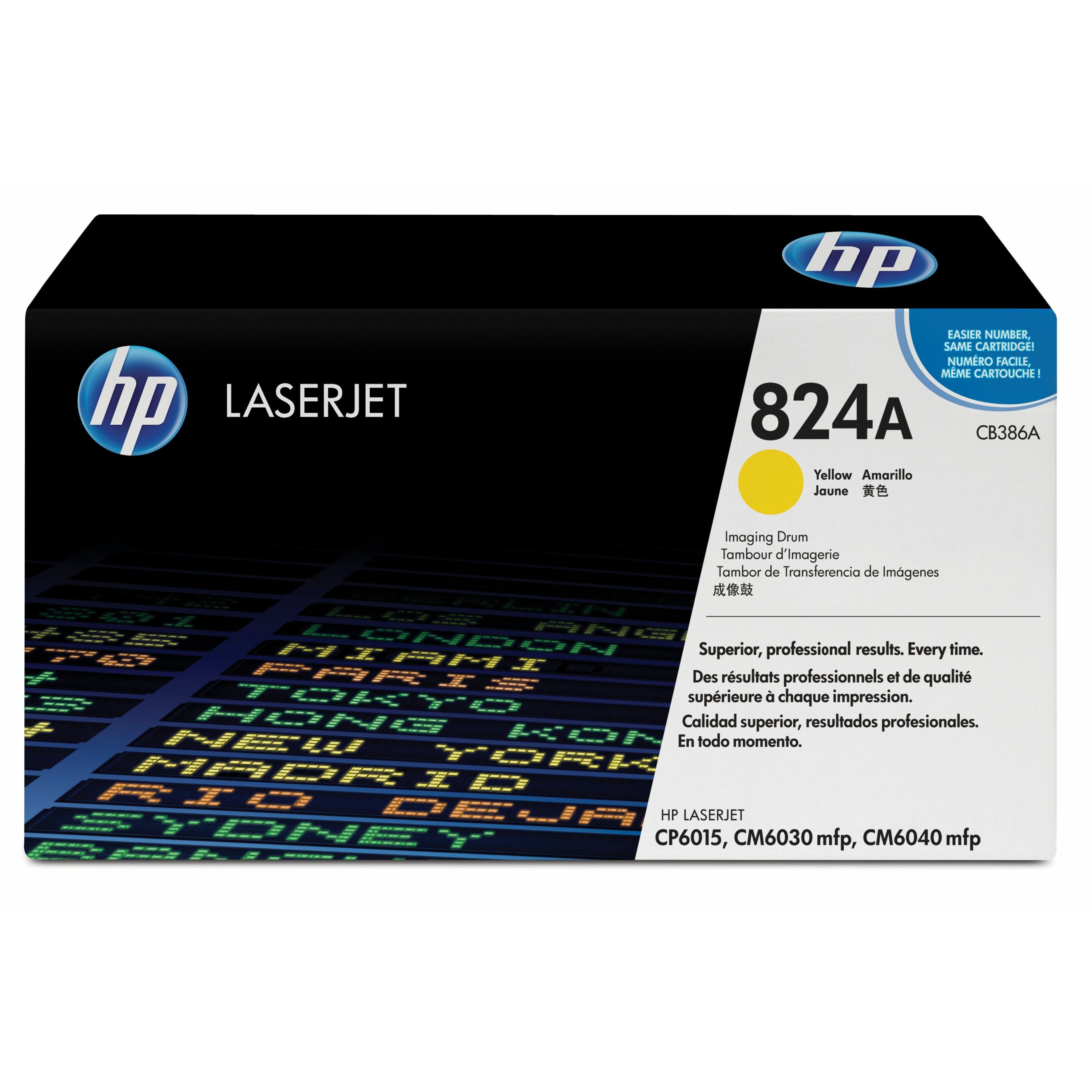 HP 824A (CB386A) Yellow Original LaserJet Image Drum - Single Pack - Laser Print Technology - 23000 - Yellow - 1 Each