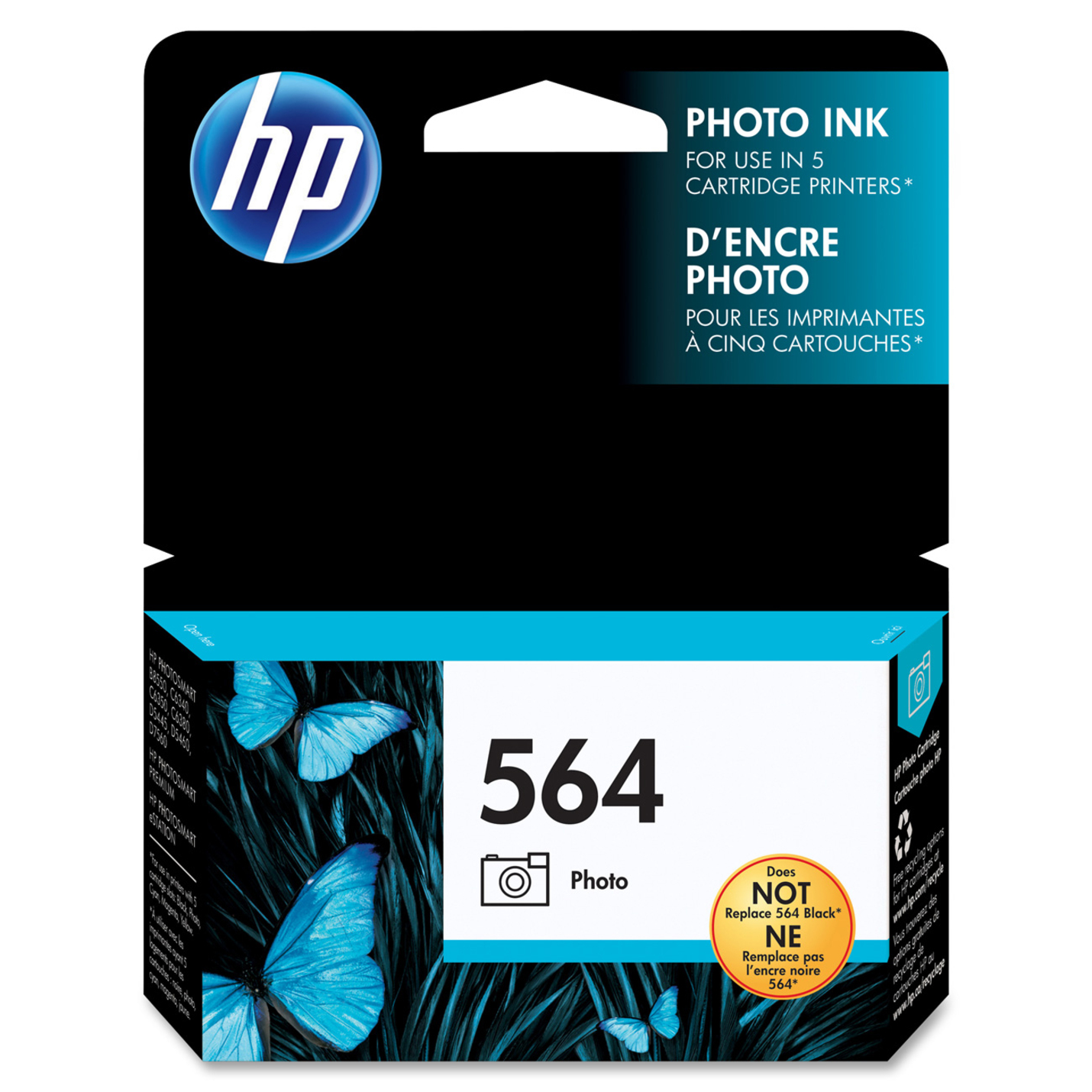 HP 564 Original Ink Cartridge - Single Pack - Inkjet - Photo Black - 1 Each