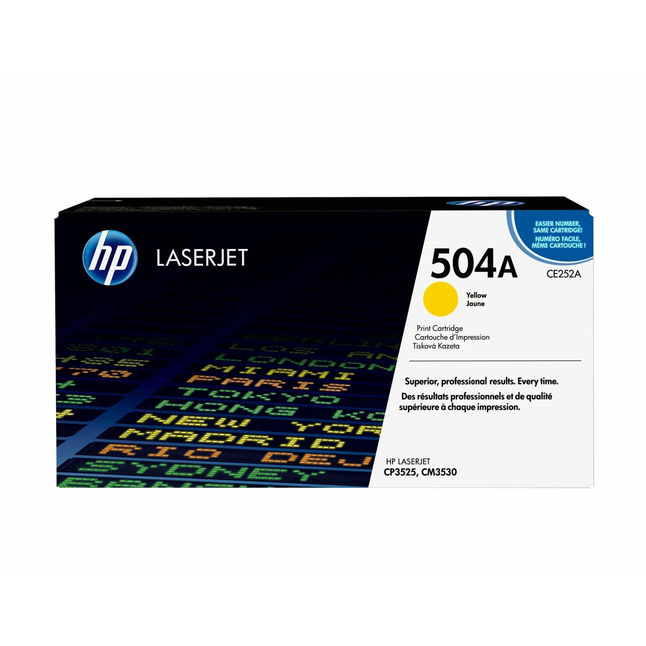 HP 504A (CE252A) Original Laser Toner Cartridge - Single Pack - Yellow - 1 Each - 7000 Pages