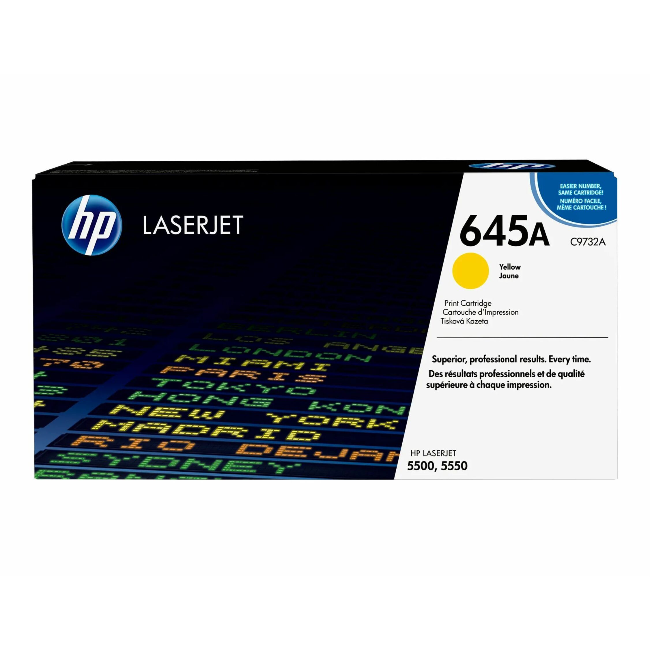 HP 645A (C9732A) Original Laser Toner Cartridge - Single Pack - Yellow - 1 Each - 12000 Pages