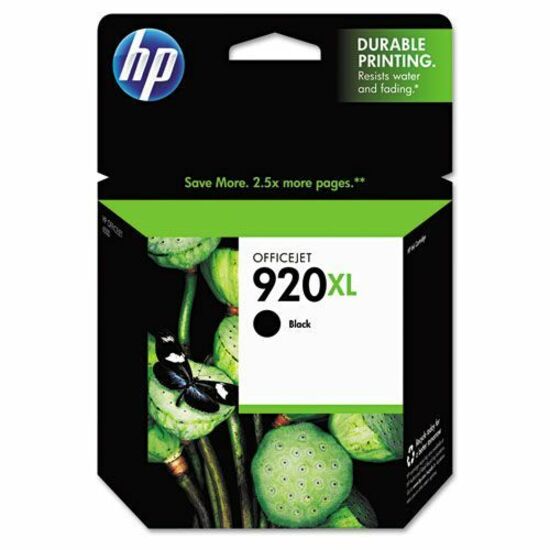 HP 920xl Black Ink Cartridge - Black - Inkjet - 1200 Page - OEM