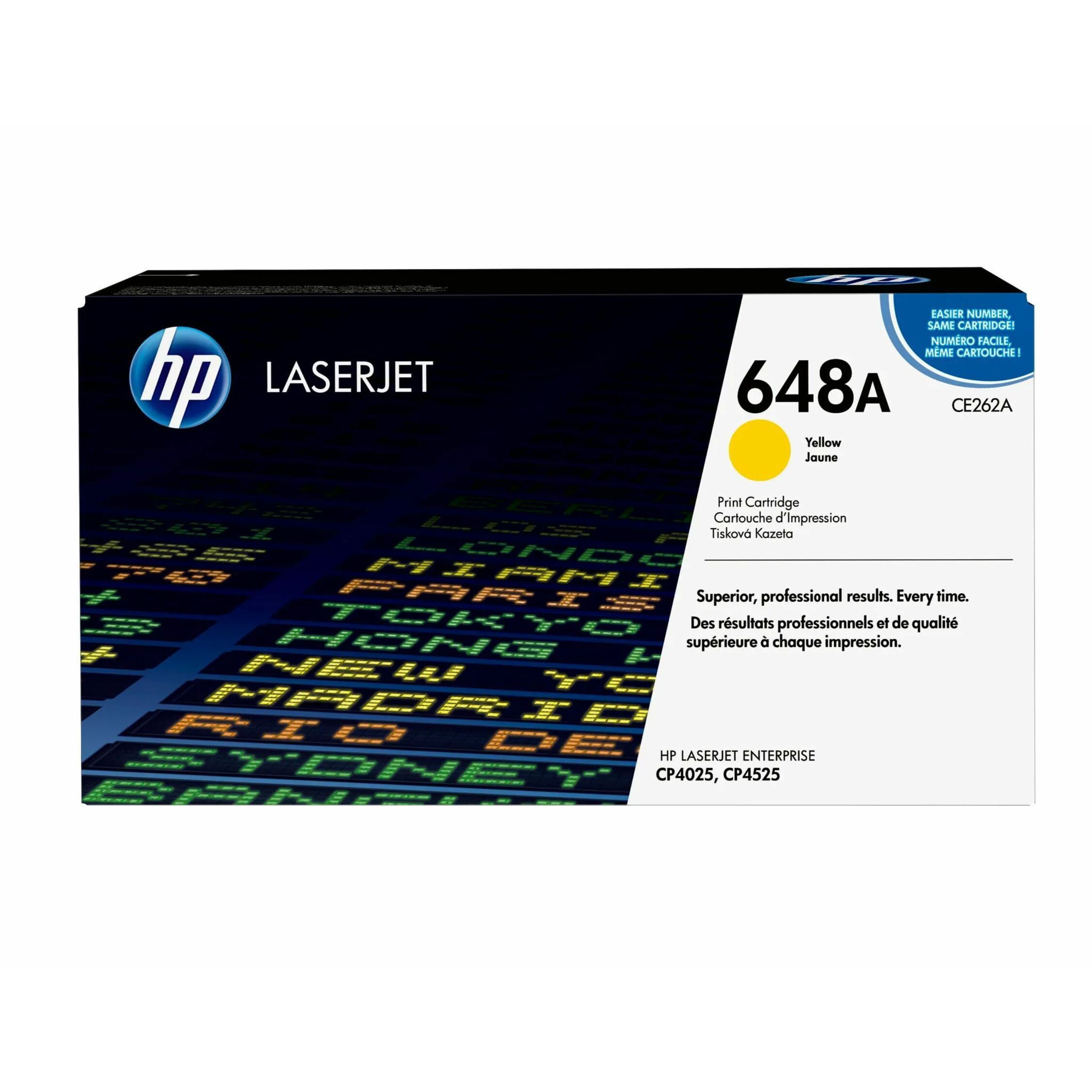 HP 648A (CE262A) Original Standard Yield Laser Toner Cartridge - Single Pack - Yellow - 1 Each - 11000 Pages