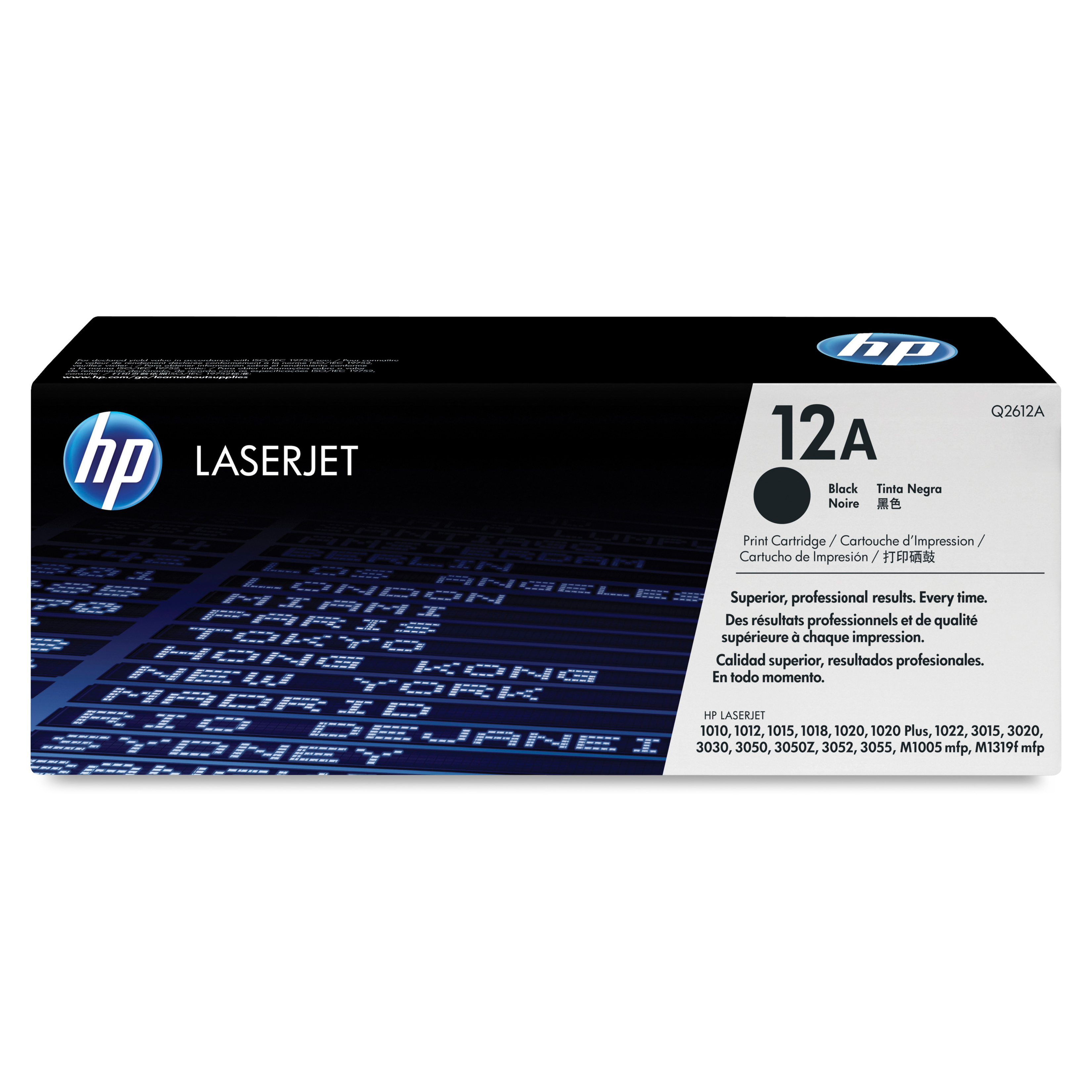 HP 12A (Q2612AG) Original Laser Toner Cartridge - Single Pack - Black - 1 Each - 2000 Pages