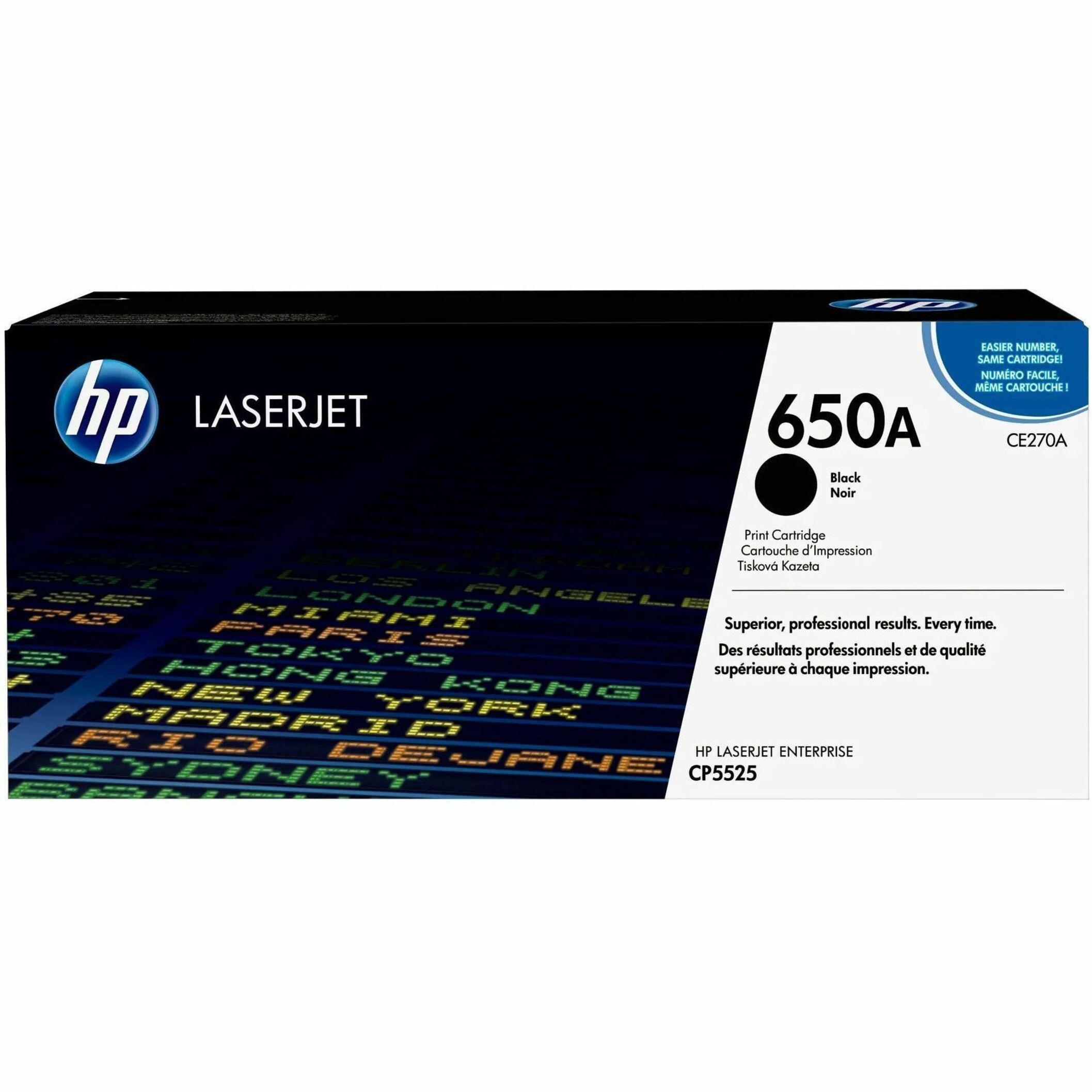 HP 650A (CE270A) Original Laser Toner Cartridge