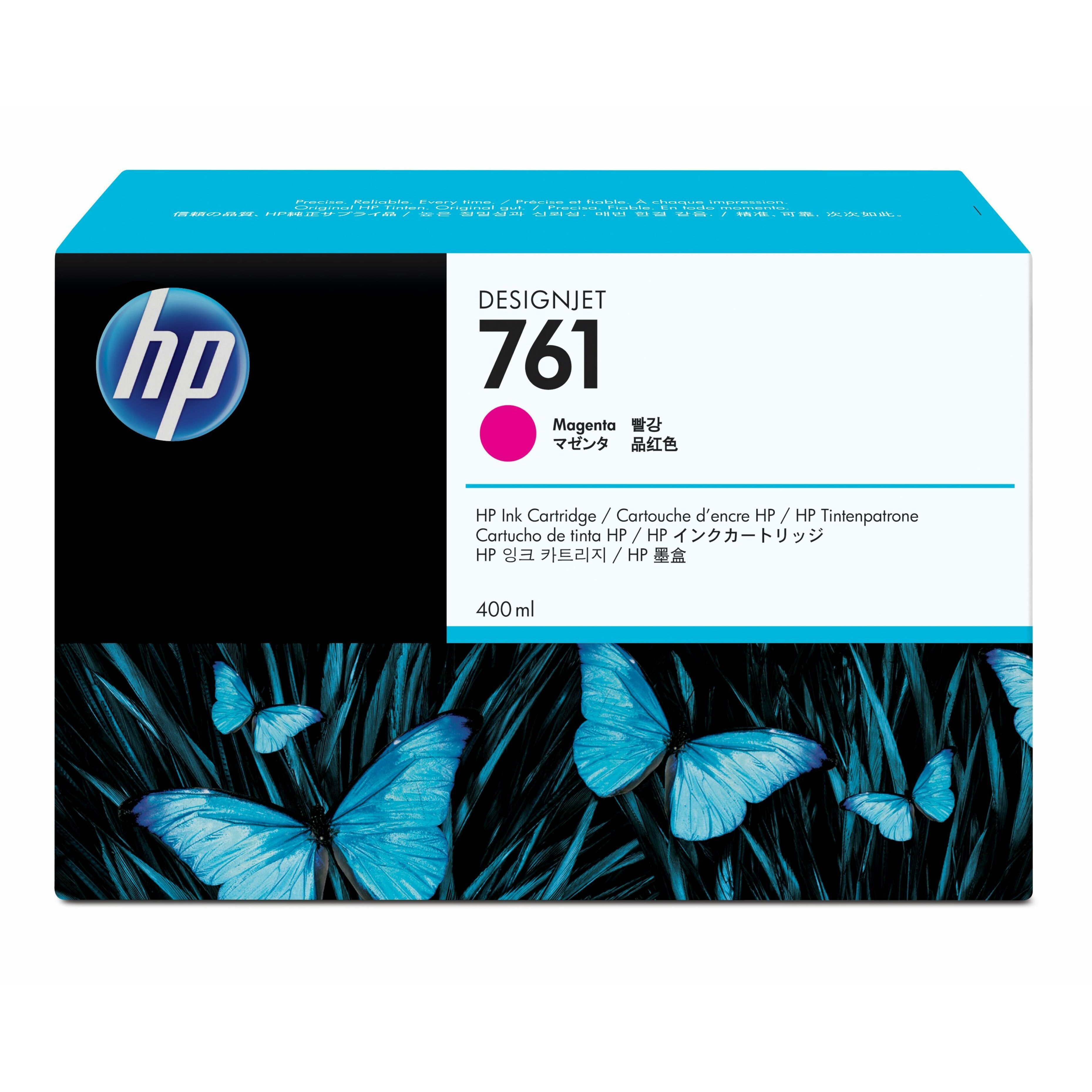 HP 761 (CM993A) Original Inkjet Ink Cartridge - Single Pack - Magenta - 1 Each
