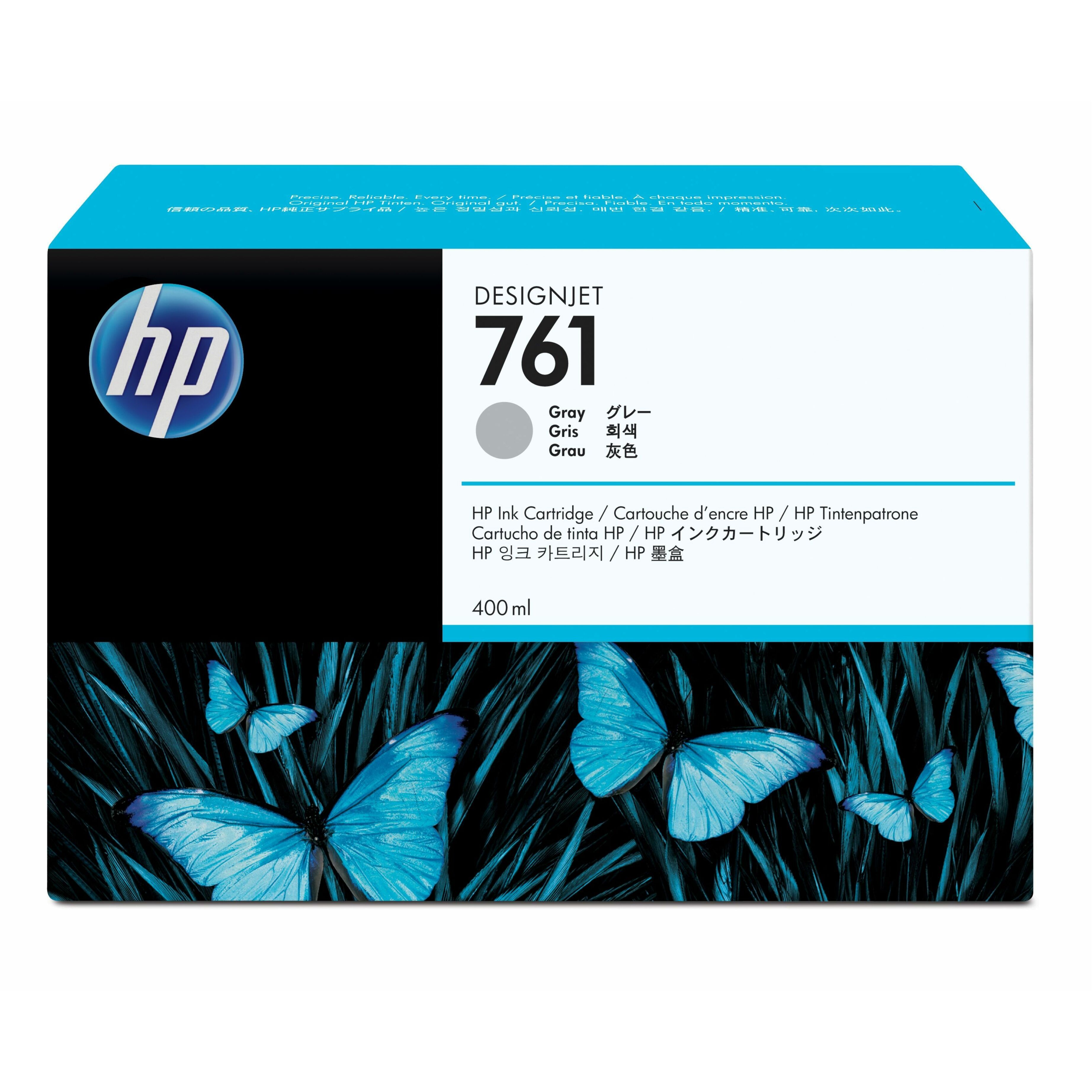 HP 761 (CM995A) Original Inkjet Ink Cartridge - Single Pack - Gray - 1 Each - 400 mL