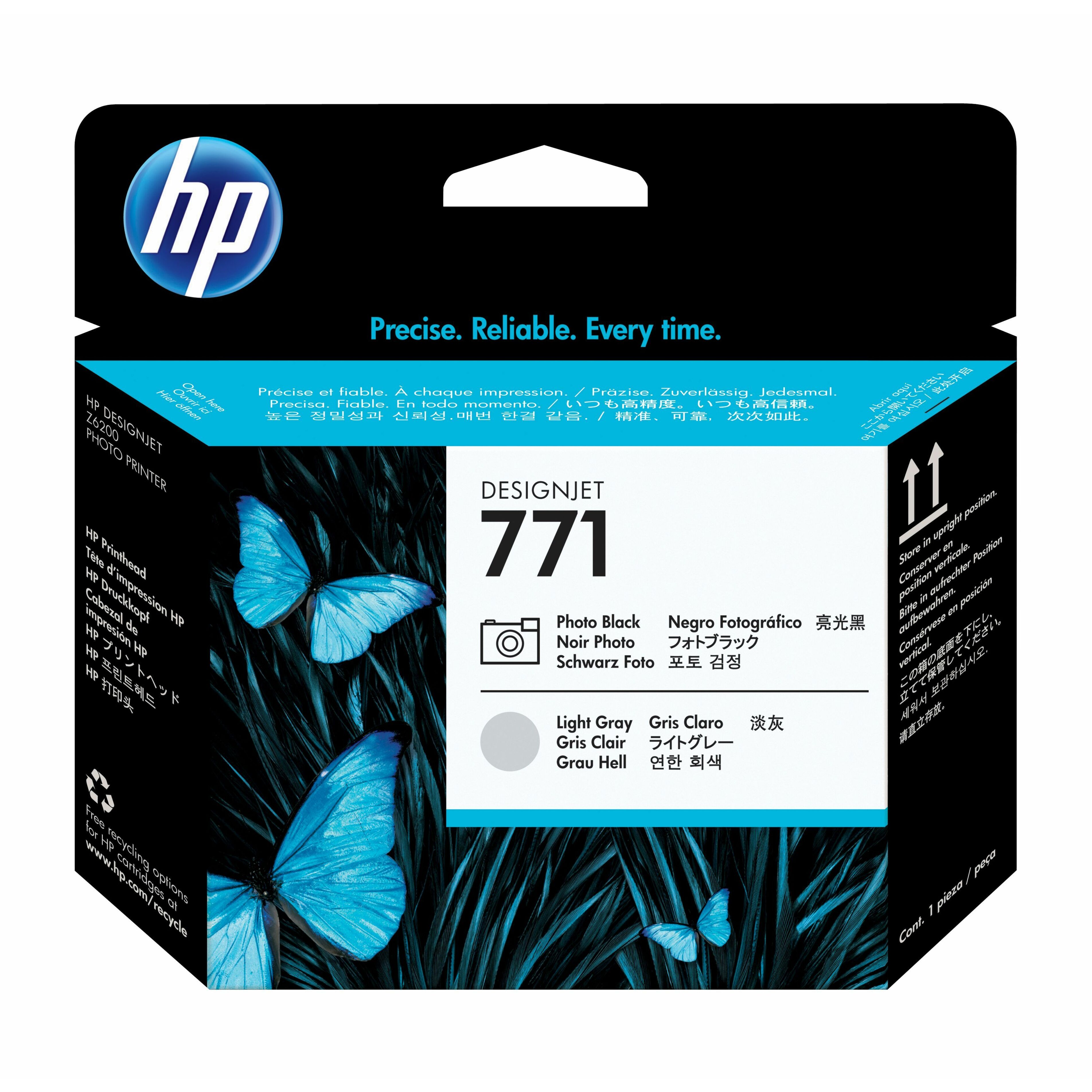 HP 771 (CE020A) Original Inkjet Printhead - Single Pack - Photo Black - 1 Each