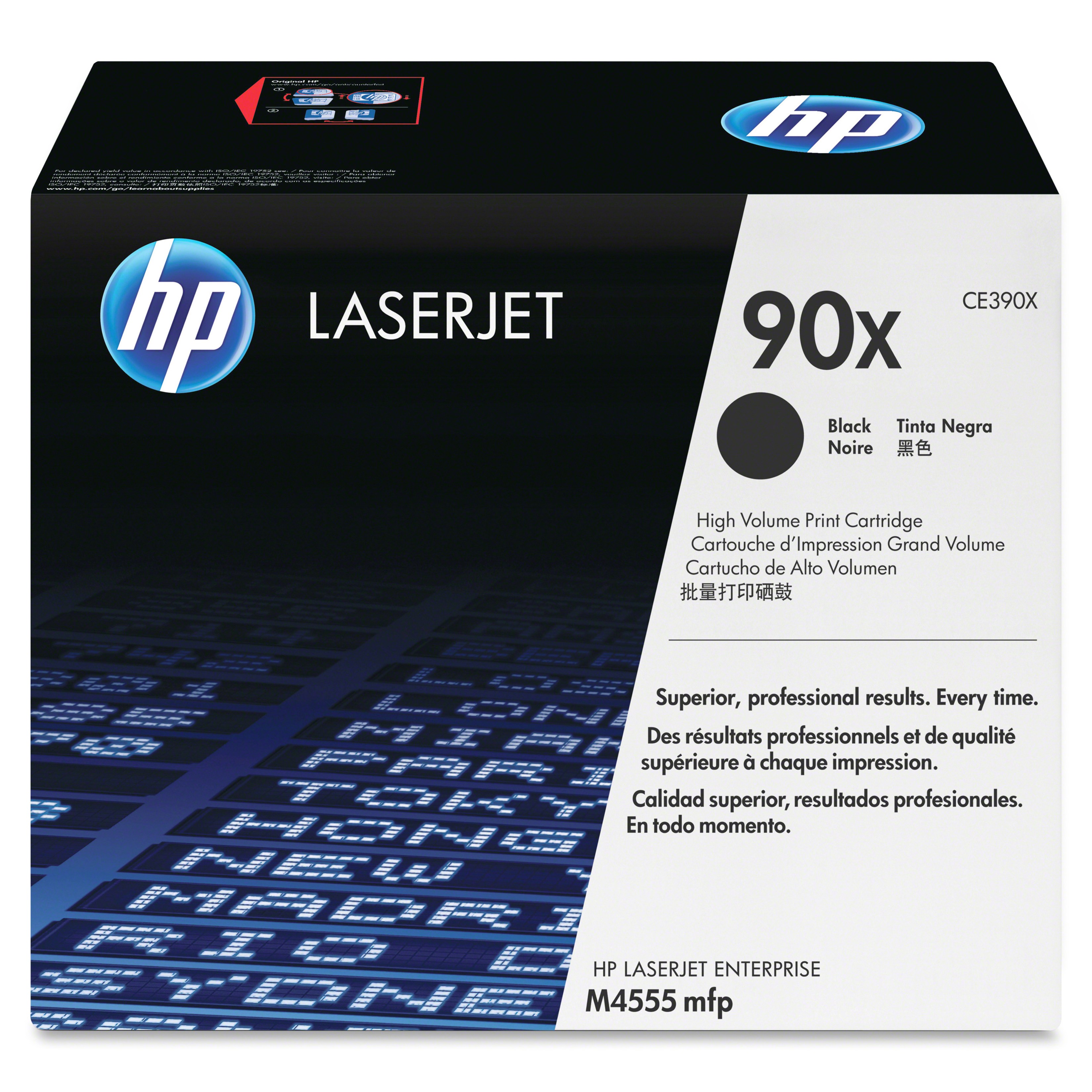 HP 90X (CE390XG) Original Laser Toner Cartridge - Single Pack - Black - 1 Each - 24000 Pages