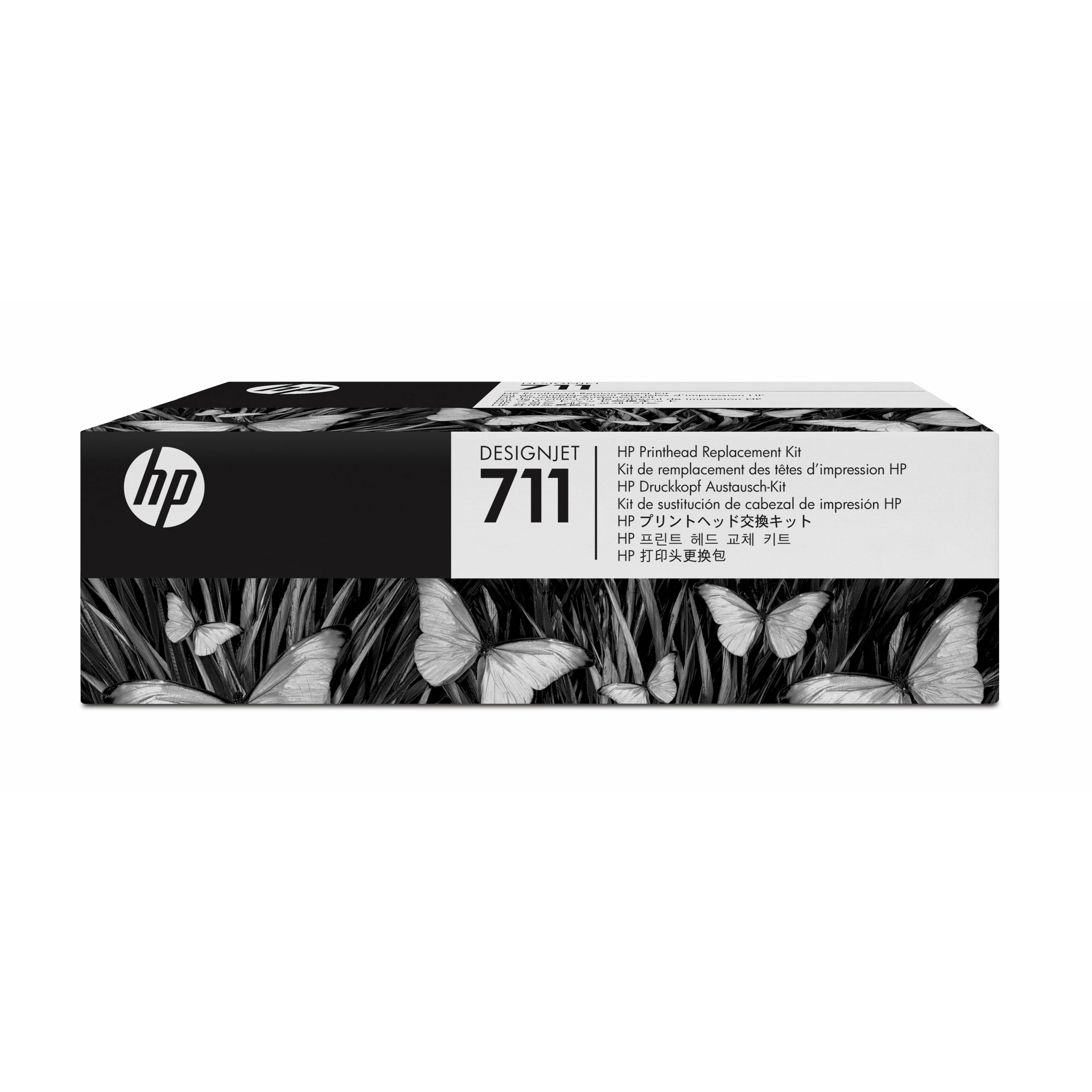 HP 711 Original Inkjet Printhead - Pigment Black, Cyan, Magenta, Yellow - 1 / Pack