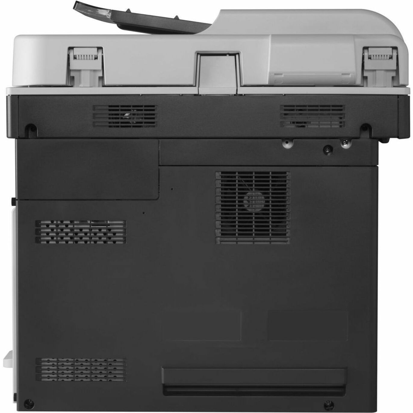 HP LaserJet M725DN Laser Multifunction Printer-Monochrome-Copier/Scanner-41 ppm Mono Print-1200x1200 Print-Automatic Duplex Print-200000 Pages Monthly-600 sheets Input-Color Scanner-600 Optical Scan-Gigabit Ethernet Ethernet - Copier/Printer/Scanner - 41 ppm Mono Print - 1200 x 1200 dpi Print - Automatic Duplex Print - Up to 200000 Pages Monthly - 600 sheets Input - Color Scanner - 600 dpi Optical Scan - Gigabit Ethernet - USB - For Plain Paper Print — rear