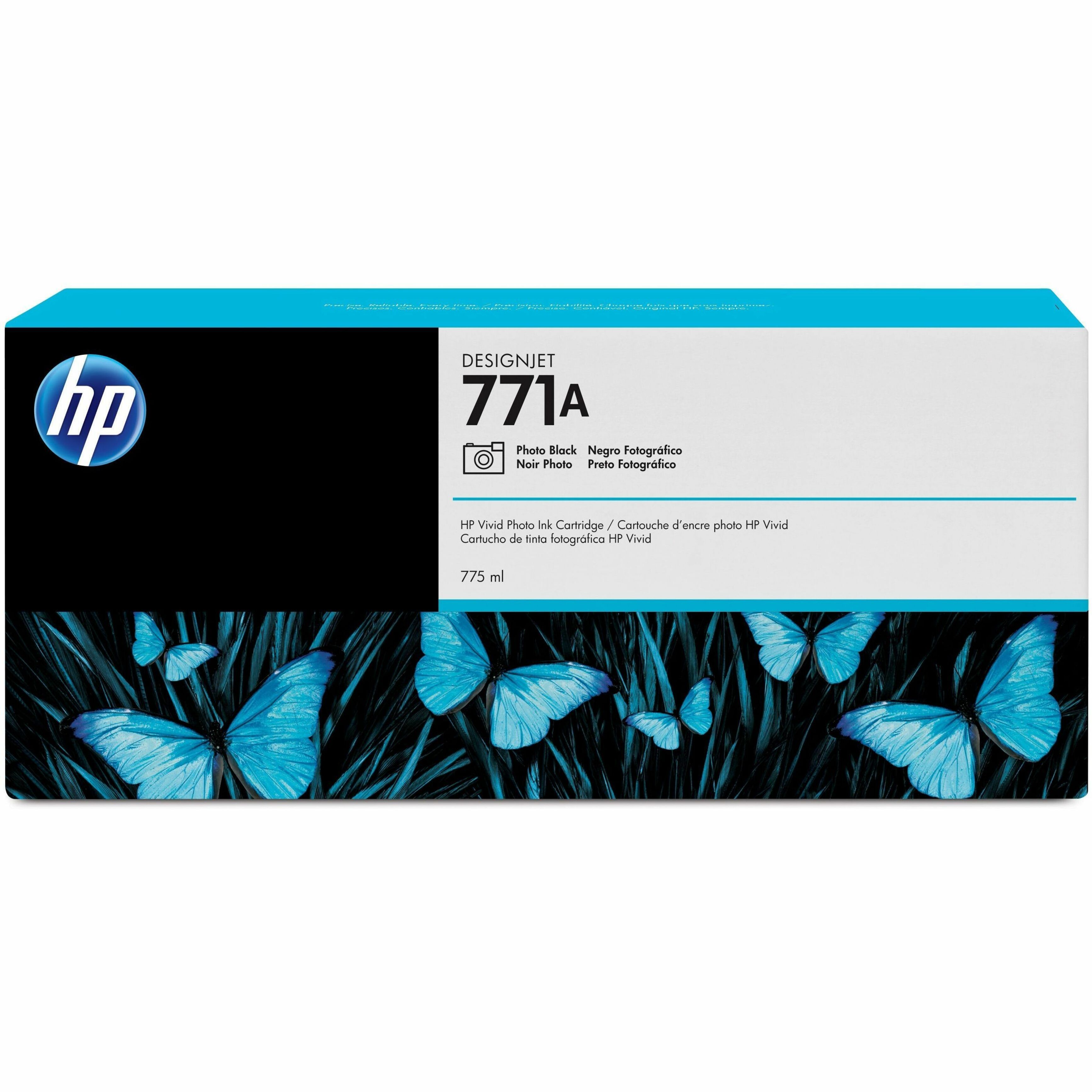 HP 771A (B6Y21A) Original Inkjet Ink Cartridge - Single Pack - Photo Black - 1 Each - 775 mL
