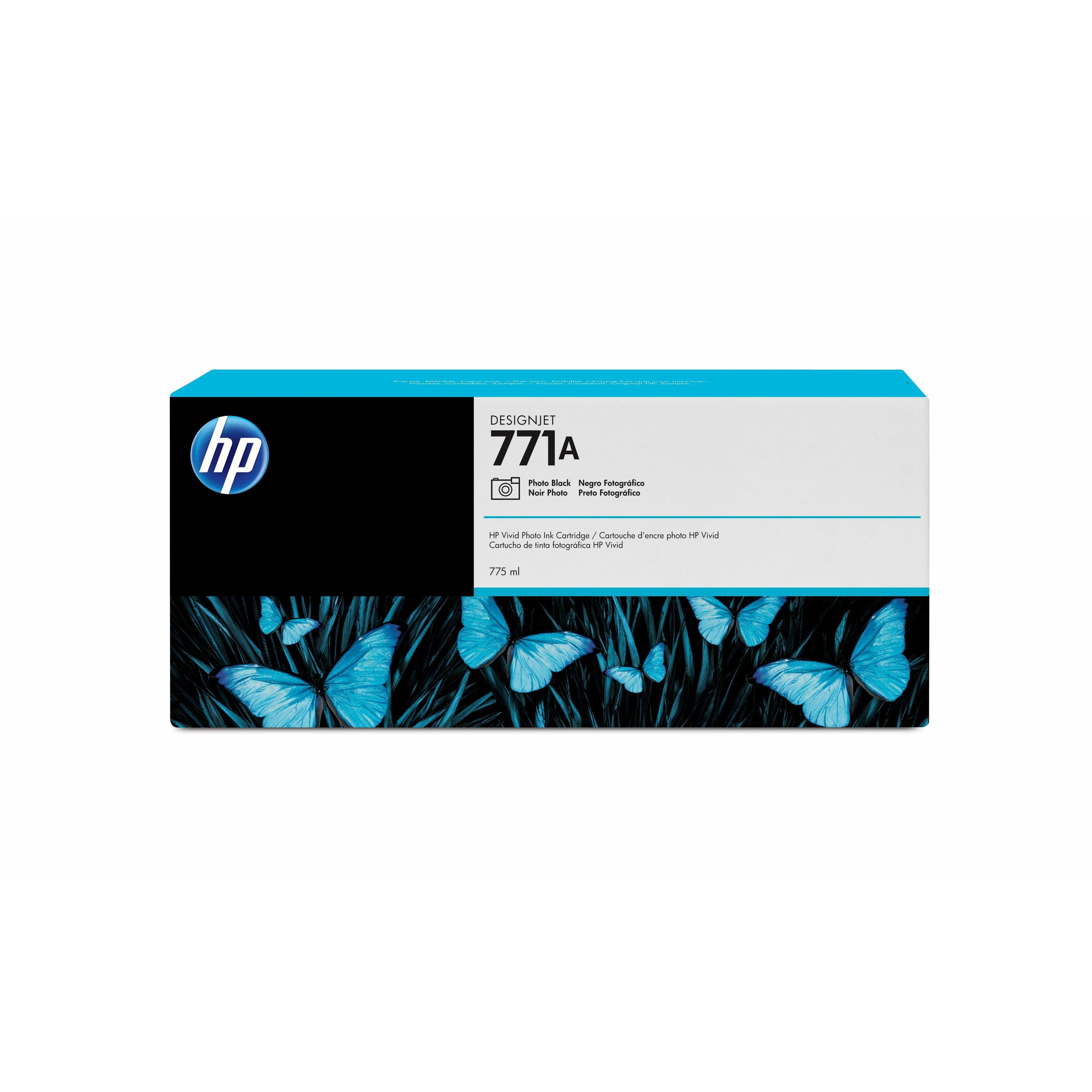 HP 771A (B6Y21A) Original Inkjet Ink Cartridge - Single Pack - Photo Black - 1 Each - 775 mL