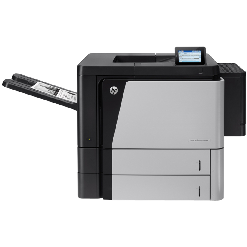 HP LaserJet Enterprise M806DN Desktop Laser Printer - Monochrome - 56 ppm Mono - 1200 x 1200 dpi Print - Automatic Duplex Print - 1100 Sheets Input - Ethernet - HP ePrint, Apple AirPrint - 300000 Pages Duty Cycle - Plain Paper Print - Gigabit Ethernet - USB — front