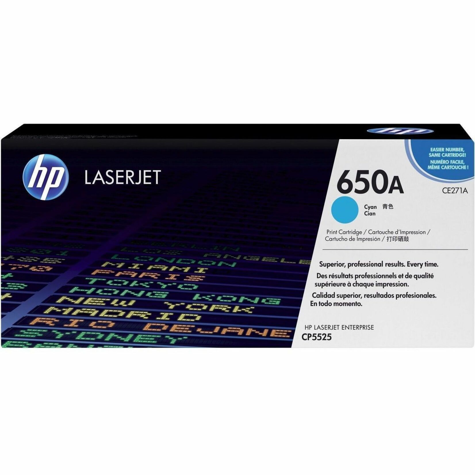 HP 650AC Cyan Original LaserJet Toner Cartridge - 15000 Pages — alternate image1