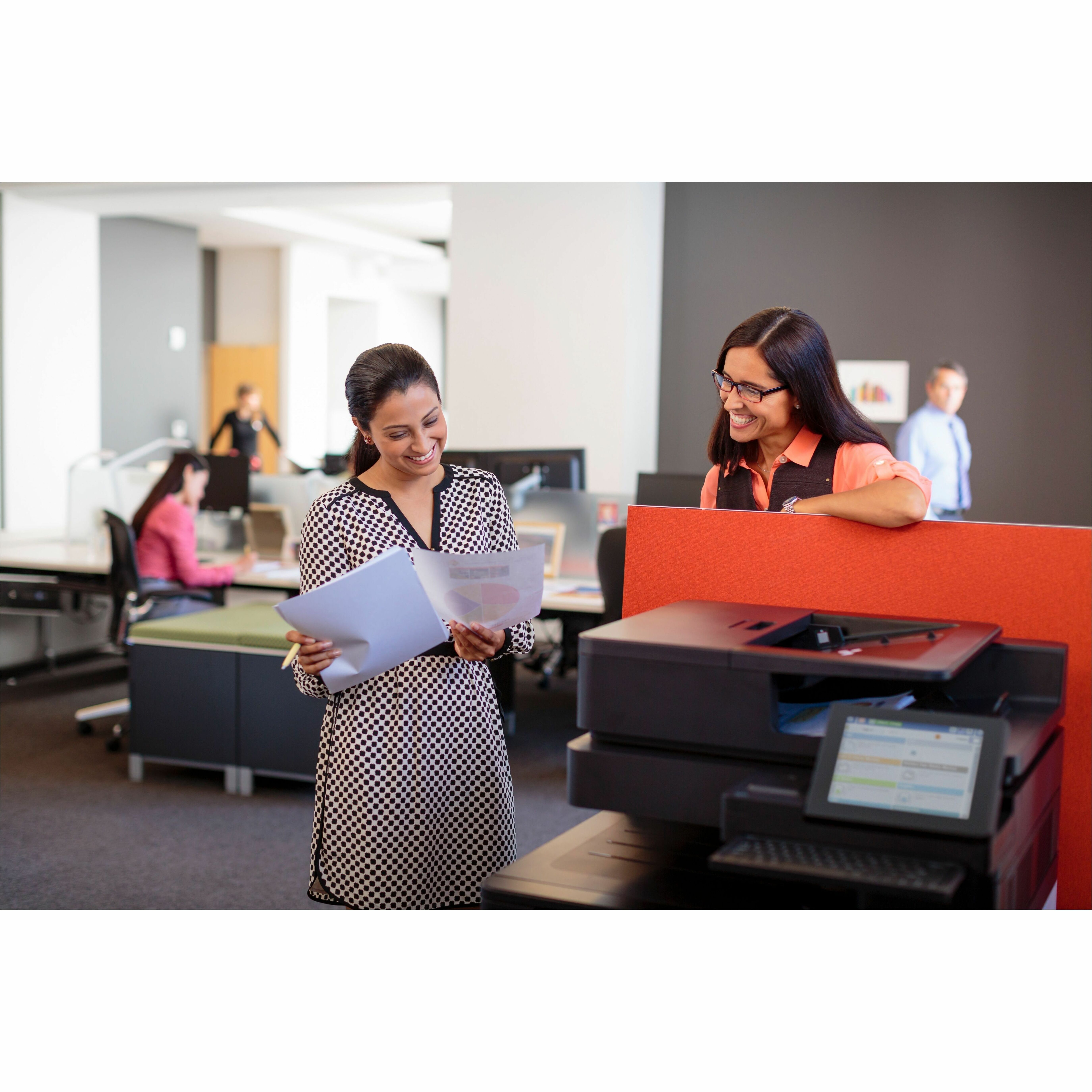 HP LaserJet M880z+ Laser Multifunction Printer-Color-Copier/Fax/Scanner-45 ppm Mono/45 ppm Color Print-1200x1200 Print-Automatic Duplex Print-200000 Pages Monthly-4100 sheets Input-Color Scanner-600 Optical Scan-Color Fax-Gigabit Ethernet Ethernet - Copier/Fax/Printer/Scanner - 45 ppm Mono/45 ppm Color Print - 1200 x 1200 dpi Print - Automatic Duplex Print - Up to 200000 Pages Monthly - 4100 sheets Input - Color Scanner - 600 dpi Optical Scan - Color Fax - Gigabit Ethernet - USB - For Plain — alternate image1