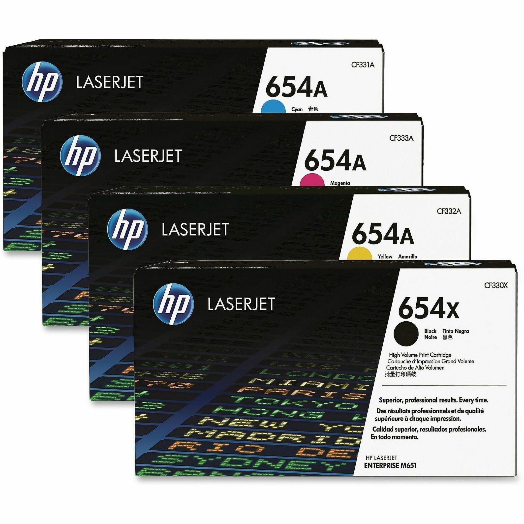 HP 654A (CF332A) Original Laser Toner Cartridge - Single Pack - Yellow - 1 Each - 15000 Pages — collections
