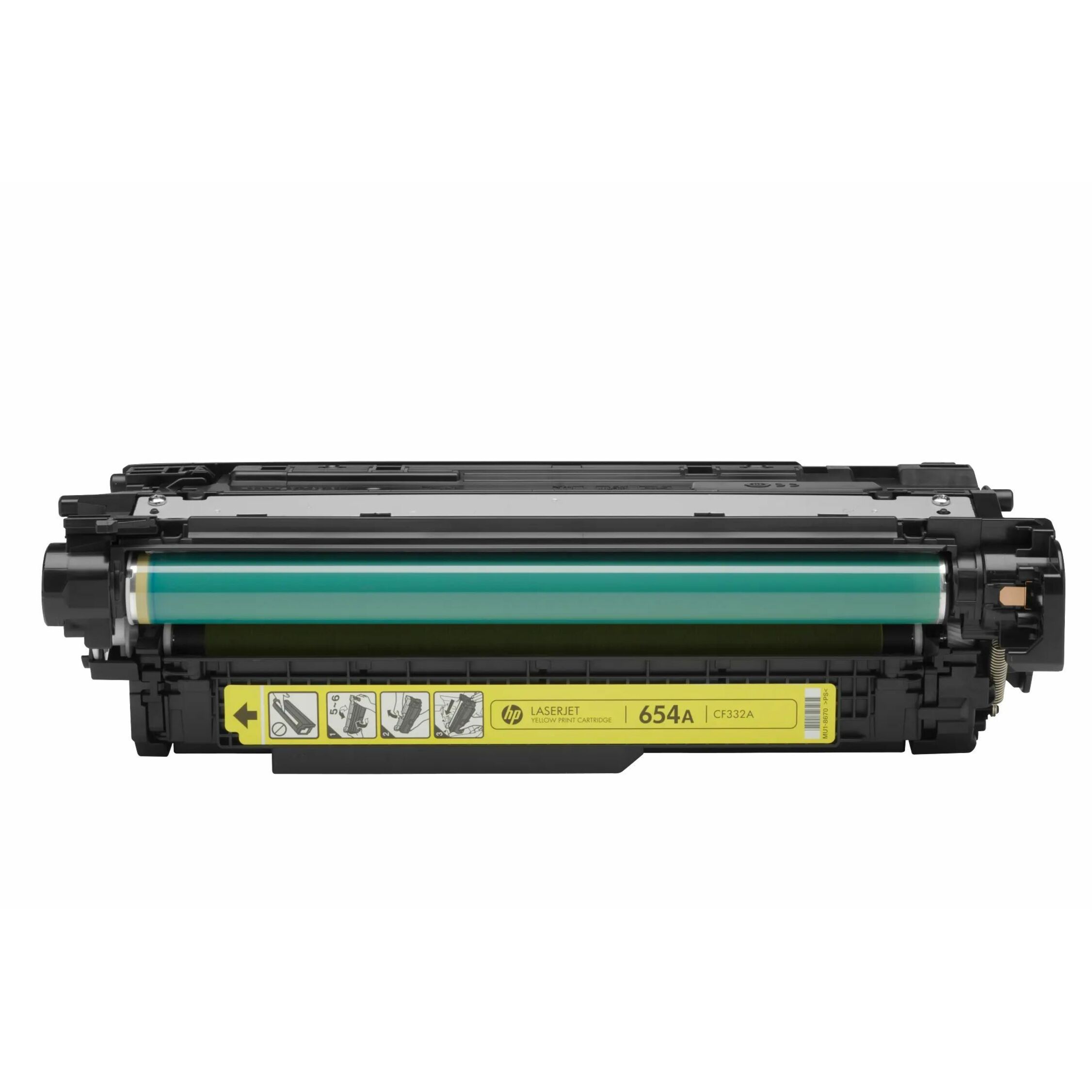 HP 654A (CF332A) Original Laser Toner Cartridge - Single Pack - Yellow - 1 Each - 15000 Pages