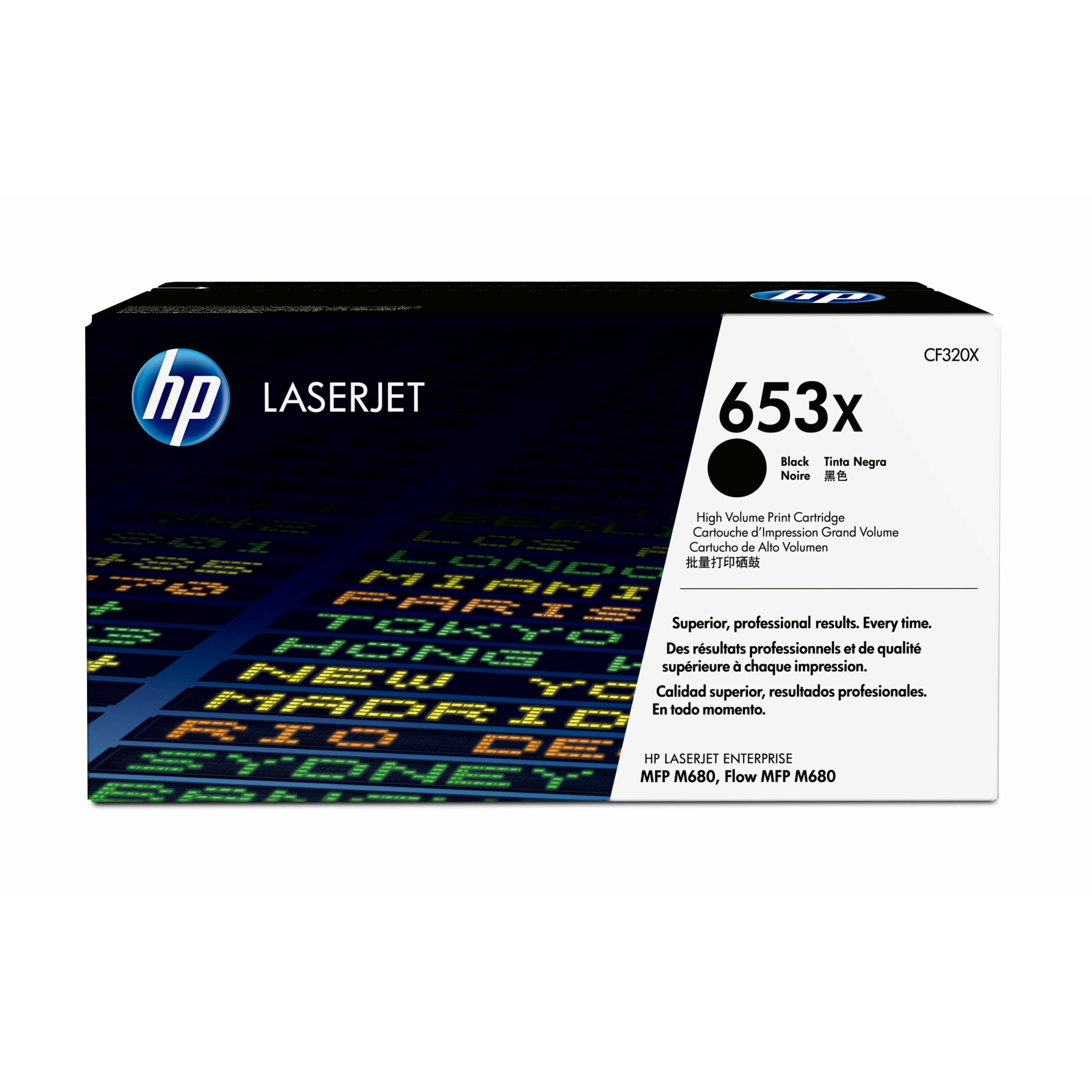 HP 653X (CF320X) Original High Yield Laser Toner Cartridge - Single Pack - Black - 1 Each - 20000 Pages