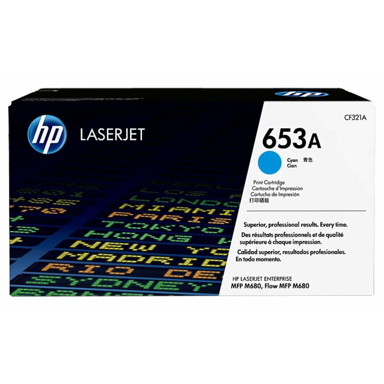 HP 653A (CF321A) Original Laser Toner Cartridge - Single Pack - Cyan - 1 Each - 16500 Pages