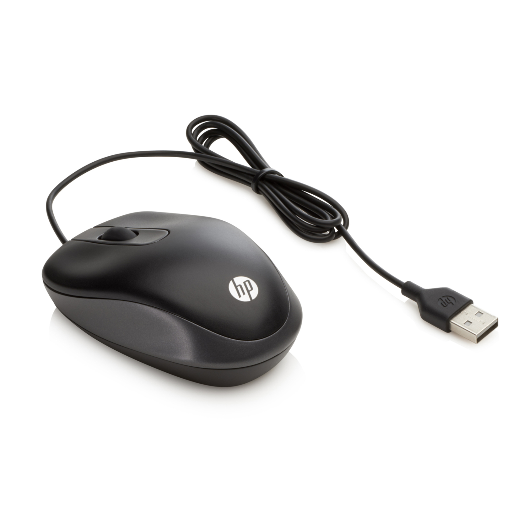 HP USB Travel Mouse - Cable - USB - 1000 dpi - Scroll Wheel - 2 Button(s) - Symmetrical