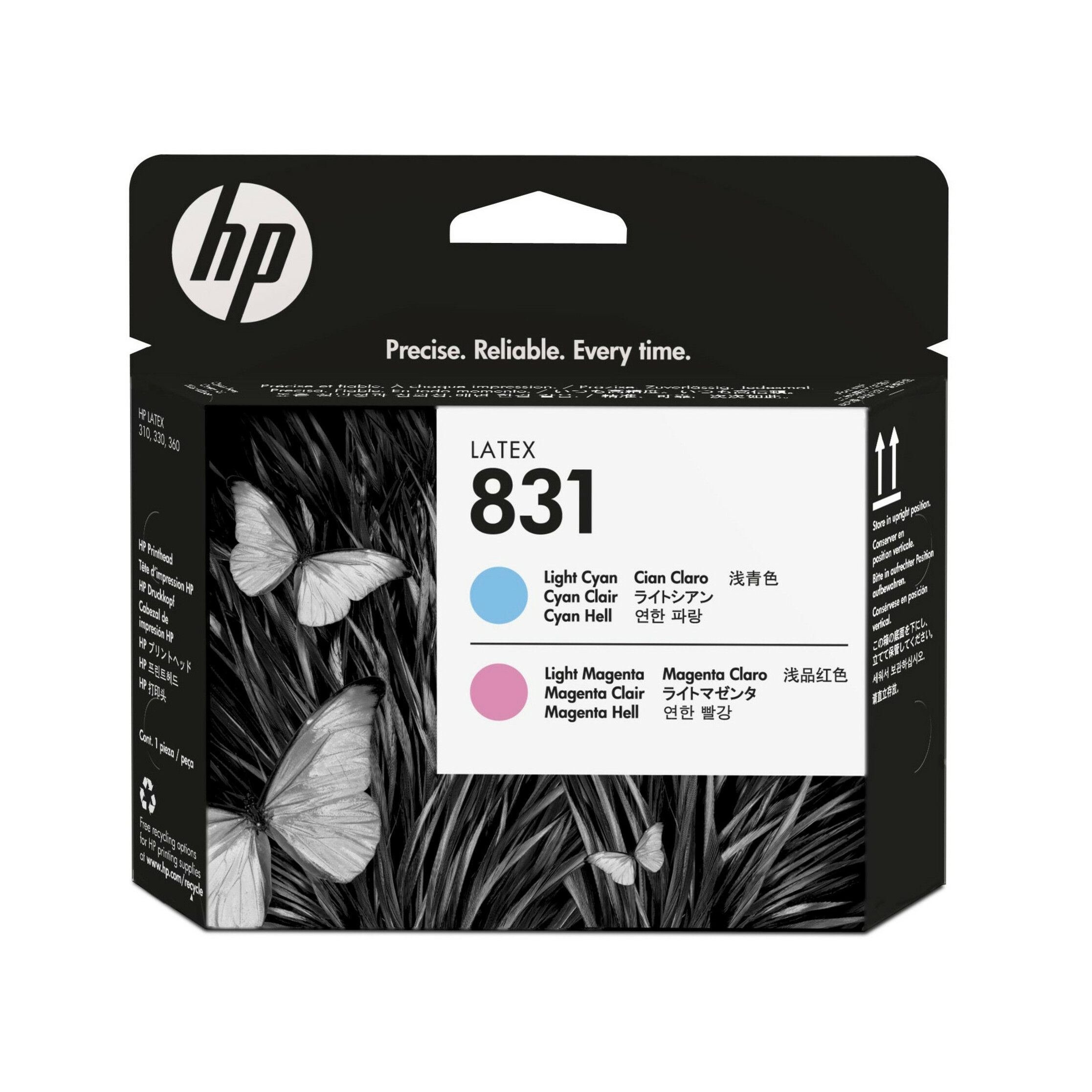 HP 831 Original Inkjet Printhead - Light Cyan, Light Magenta Pack