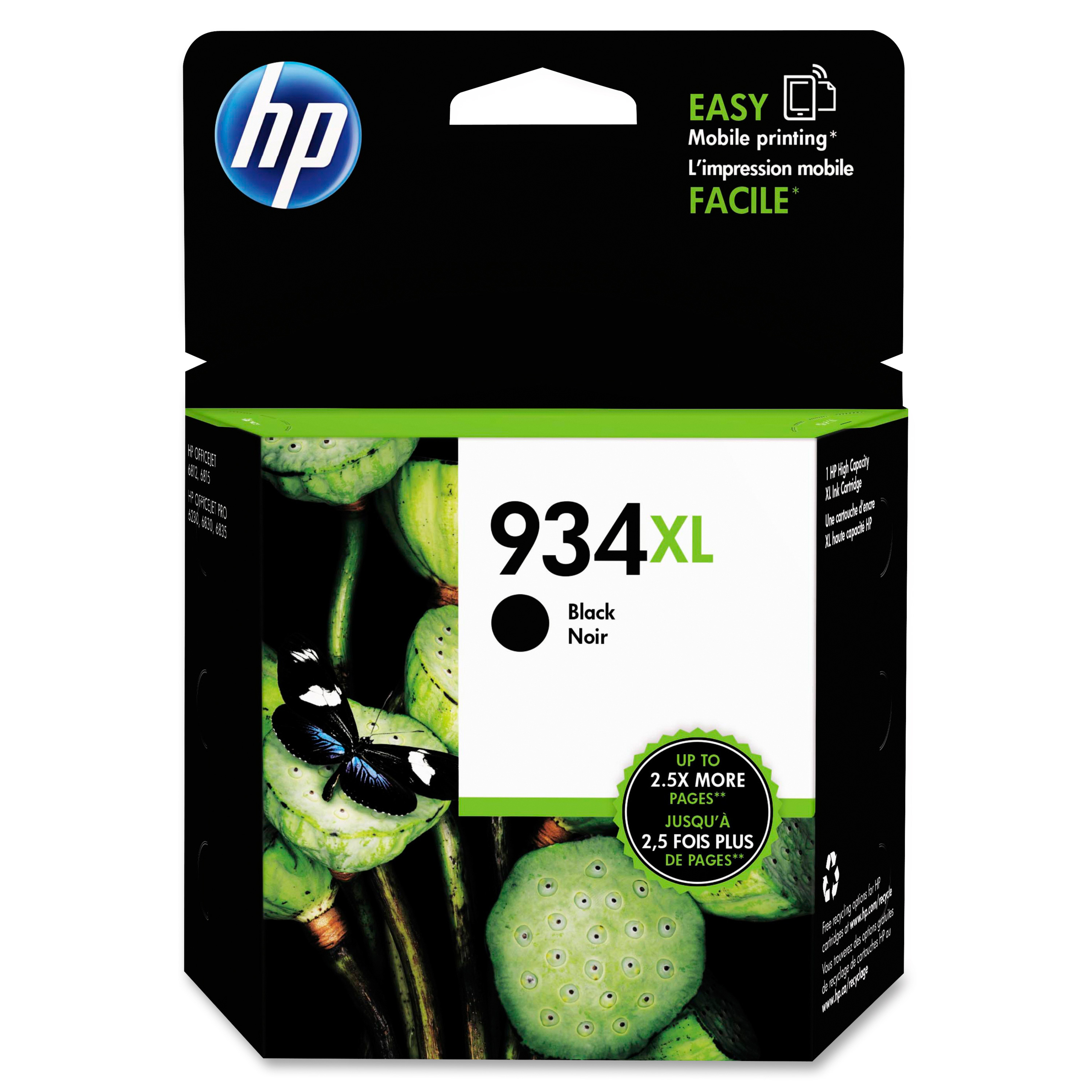 HP 934XL Original Ink Cartridge - Single Pack - Inkjet - High Yield - 1000 Pages - Black - 1 Each