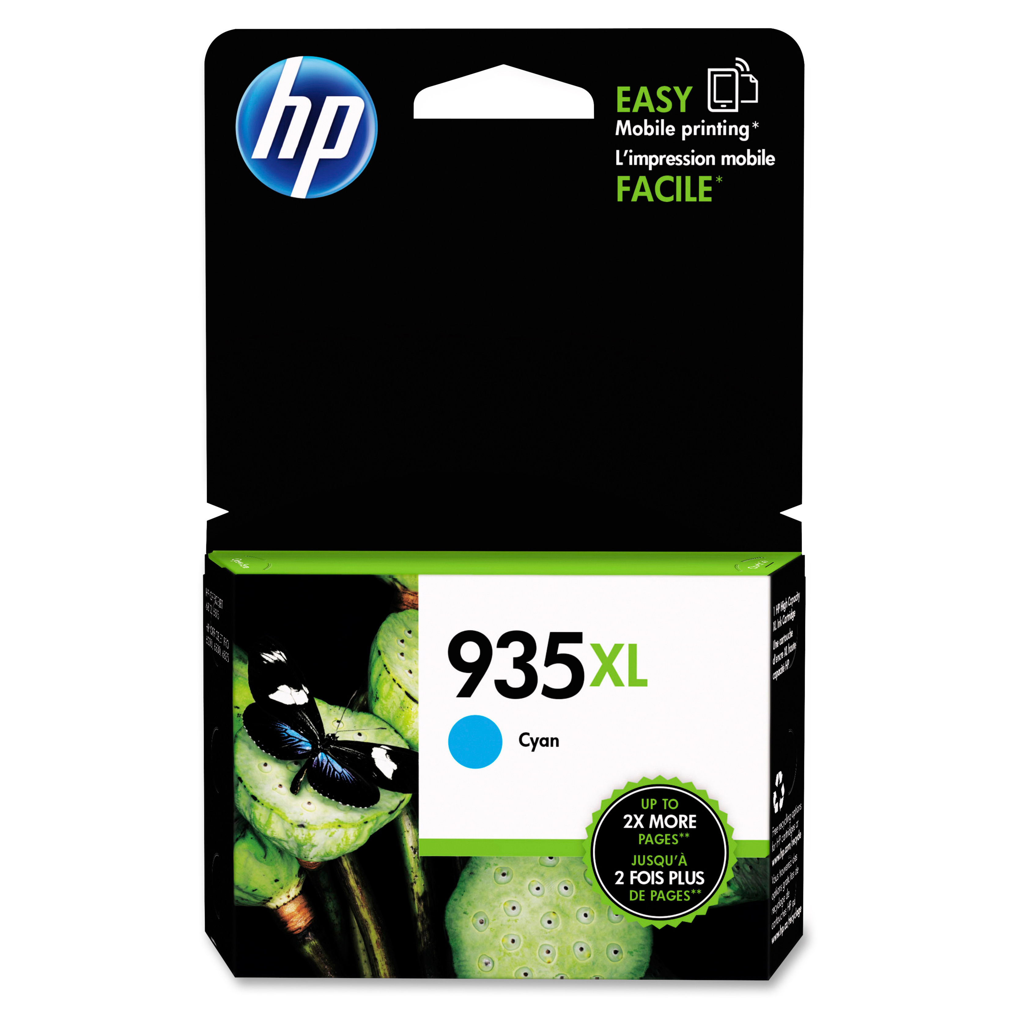 HP 935XL Original Ink Cartridge - Single Pack - Inkjet - High Yield - 825 Pages - Cyan - 1 Each