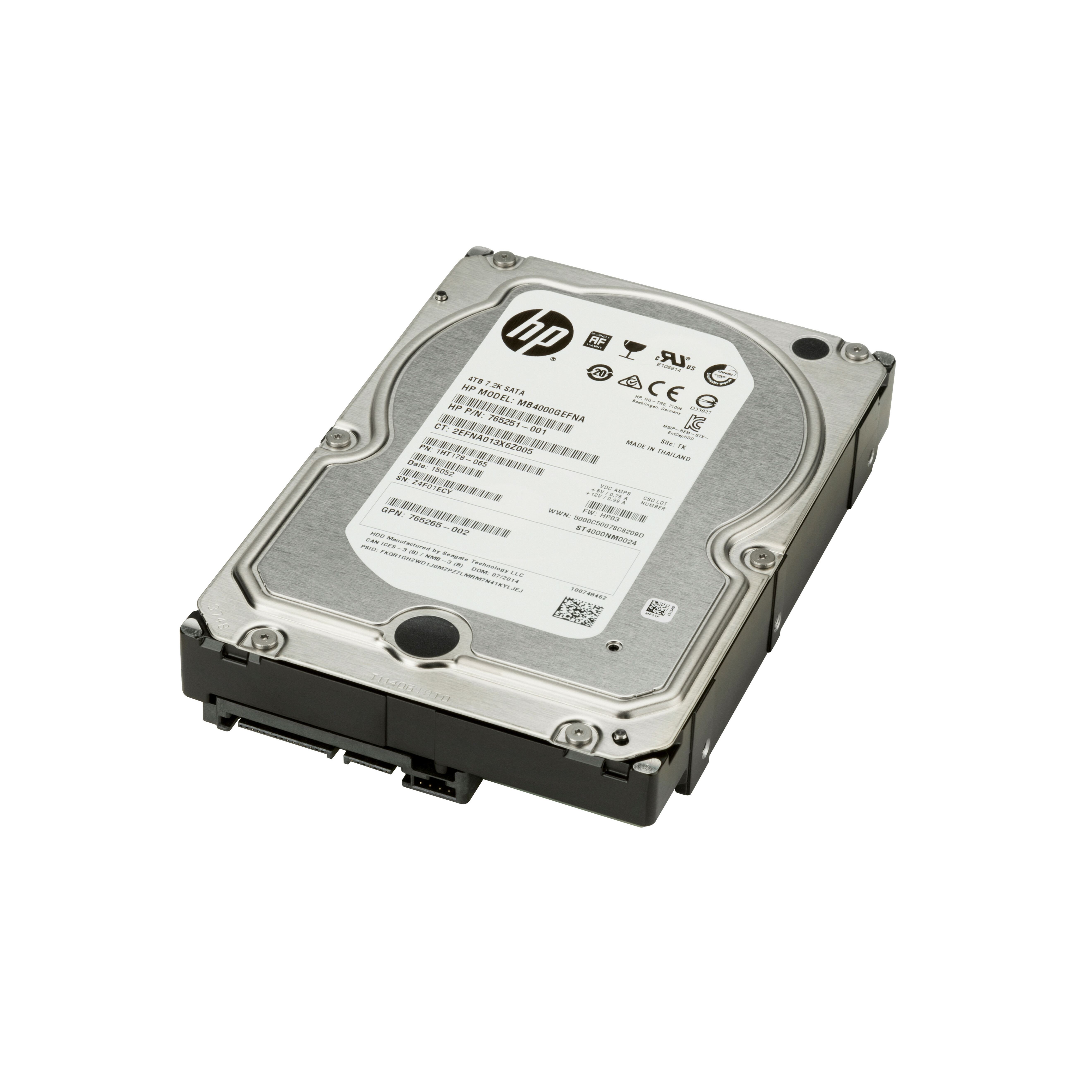 HP 4 TB Hard Drive - 3.5" Internal - SATA - 7200rpm - 1 Year Warranty - Retail