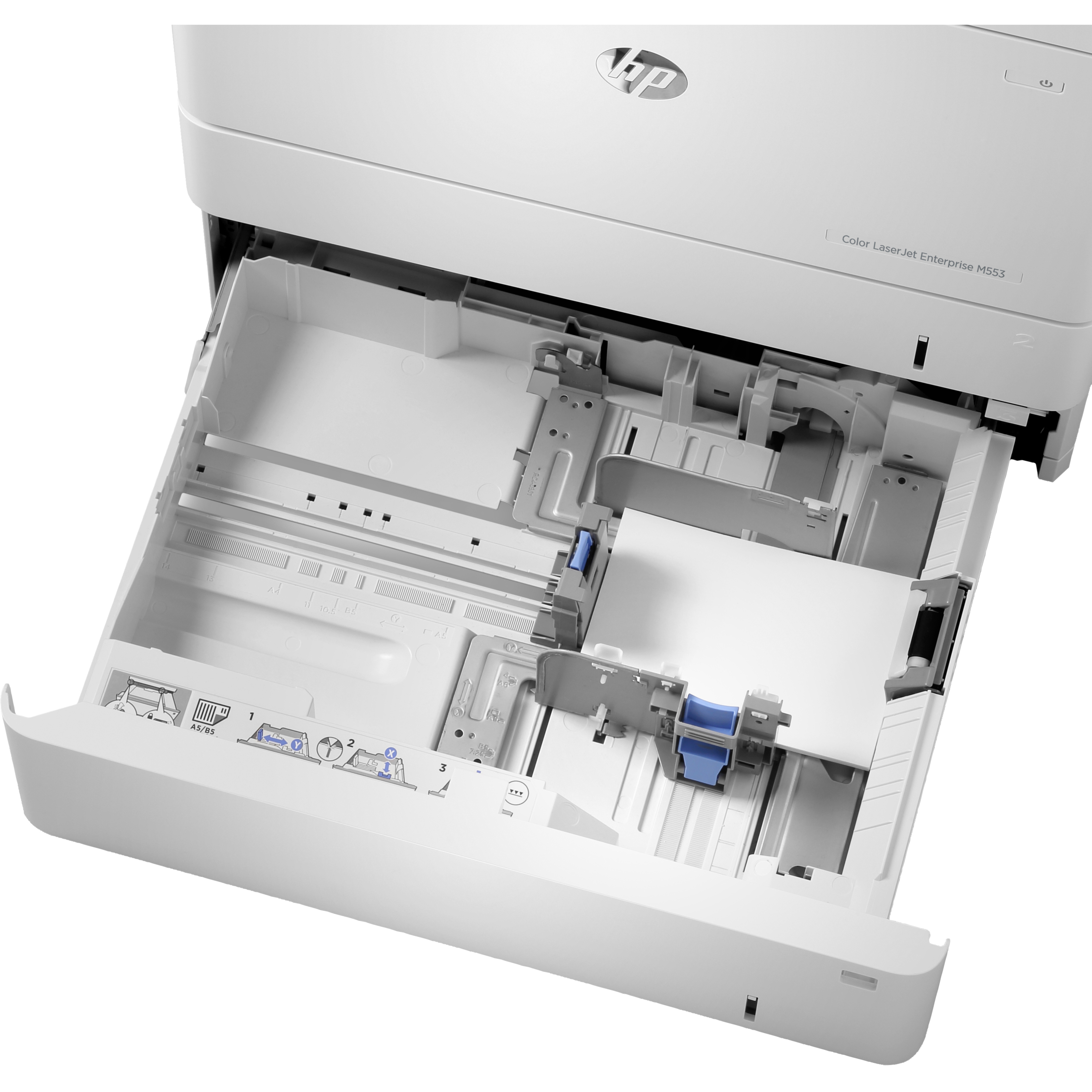 HP Clr LaserJet500-Sheet Heavy Meda Tray - 550 Sheet - Plain Paper, Banner, Brochure Paper, Inkjet, Photo Paper, Borderless Media, Premium, Label, Card, Greeting Card, Index, ... - Custom 4" x 6" , 8.50" x 14" — alternate image2