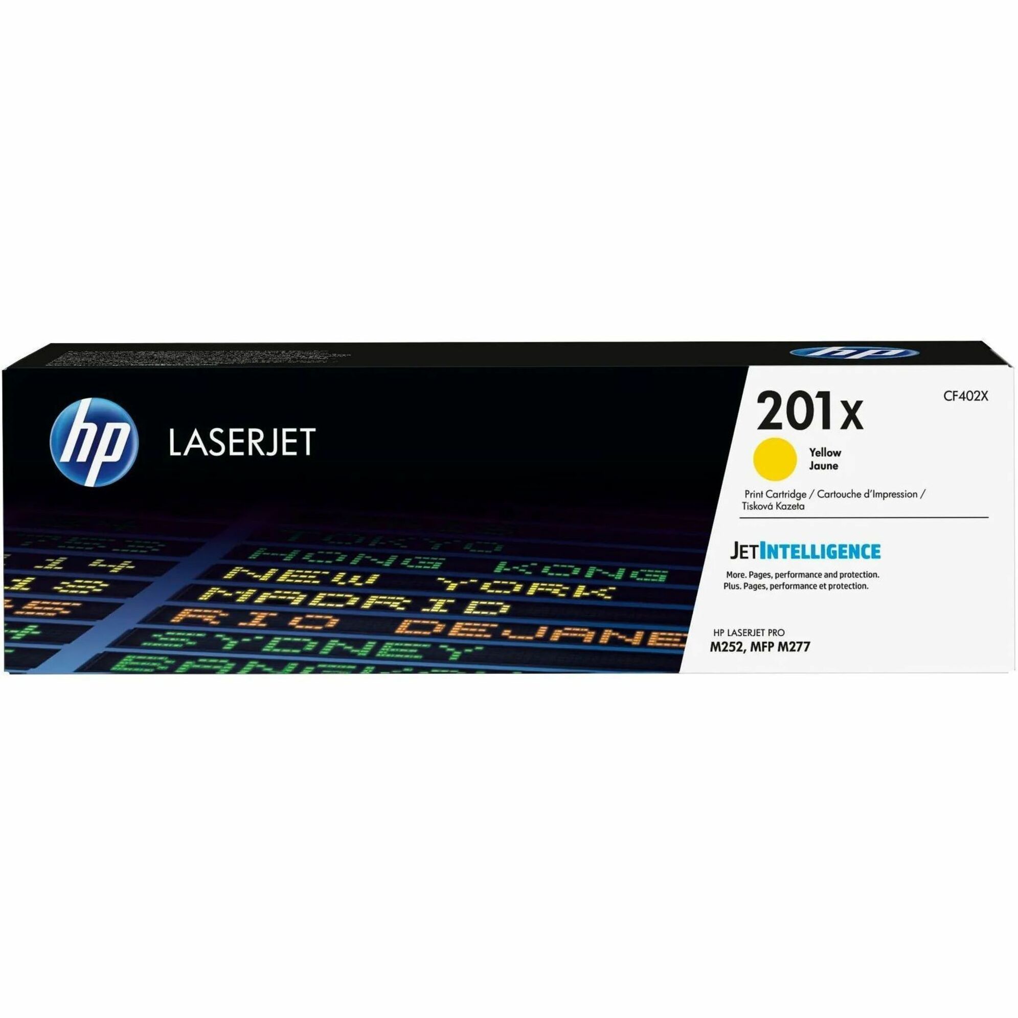 HP 201X (CF402X) Original High Yield Laser Toner Cartridge - Single Pack - Yellow - 1 Each - 2300 Pages