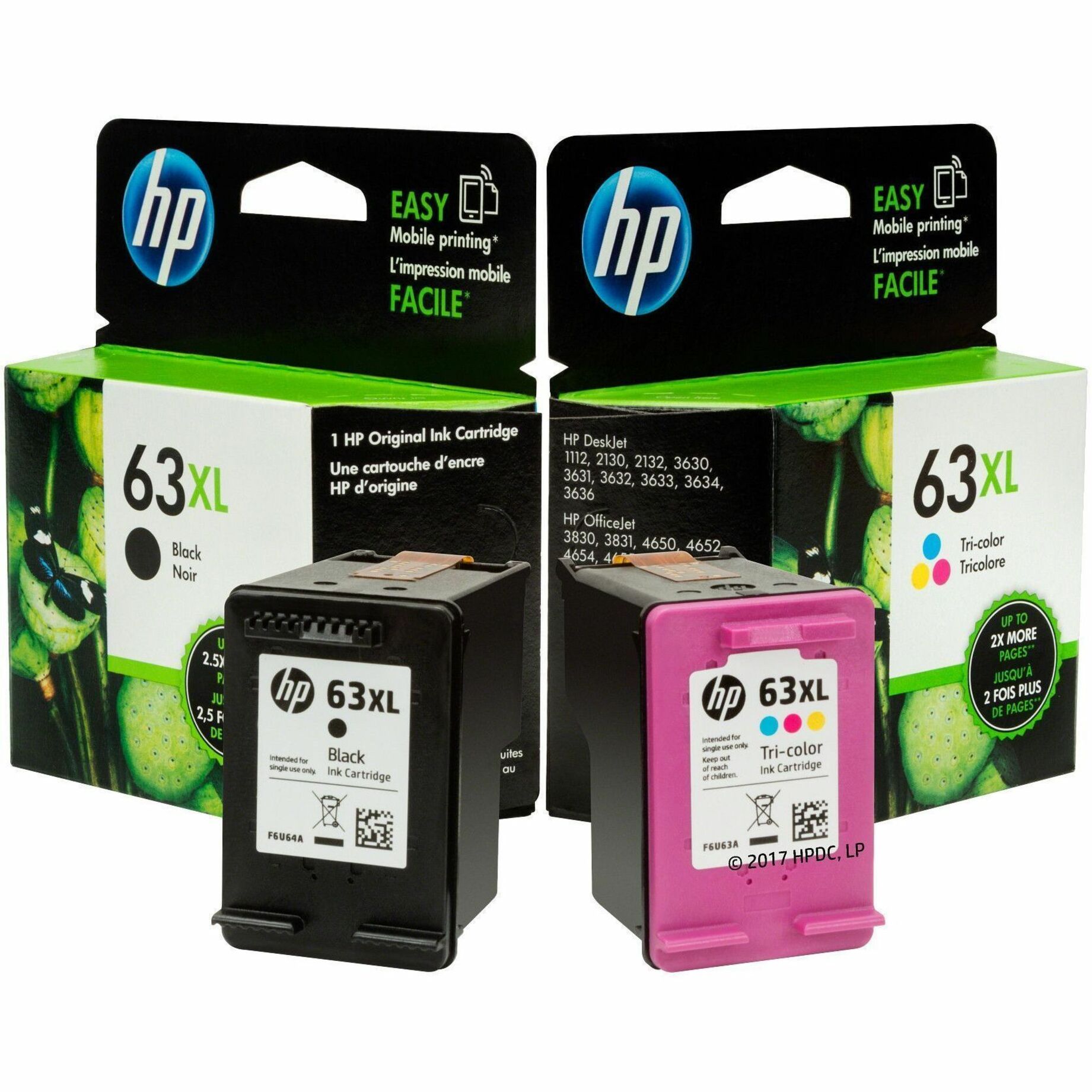 HP 63XL Original Ink Cartridge - Single Pack - Inkjet - High Yield - 300 Pages - Tri-color - 1 Each — alternate image2