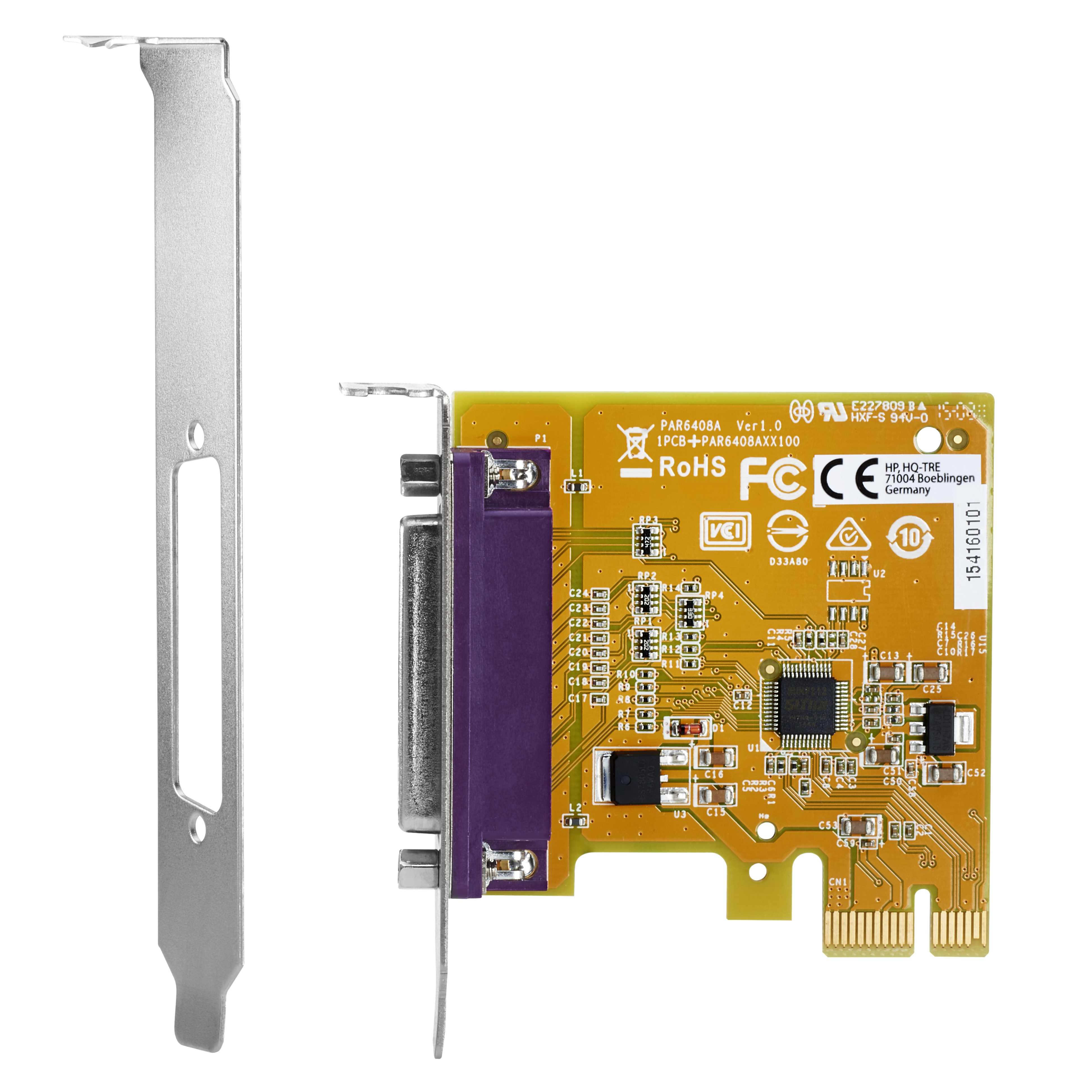 HP PCIe x1 Parallel Port Card - Plug-in Card - PCI Express 2.0 x1 - Linux, PC - 1 x Number of Parallel Ports Internal