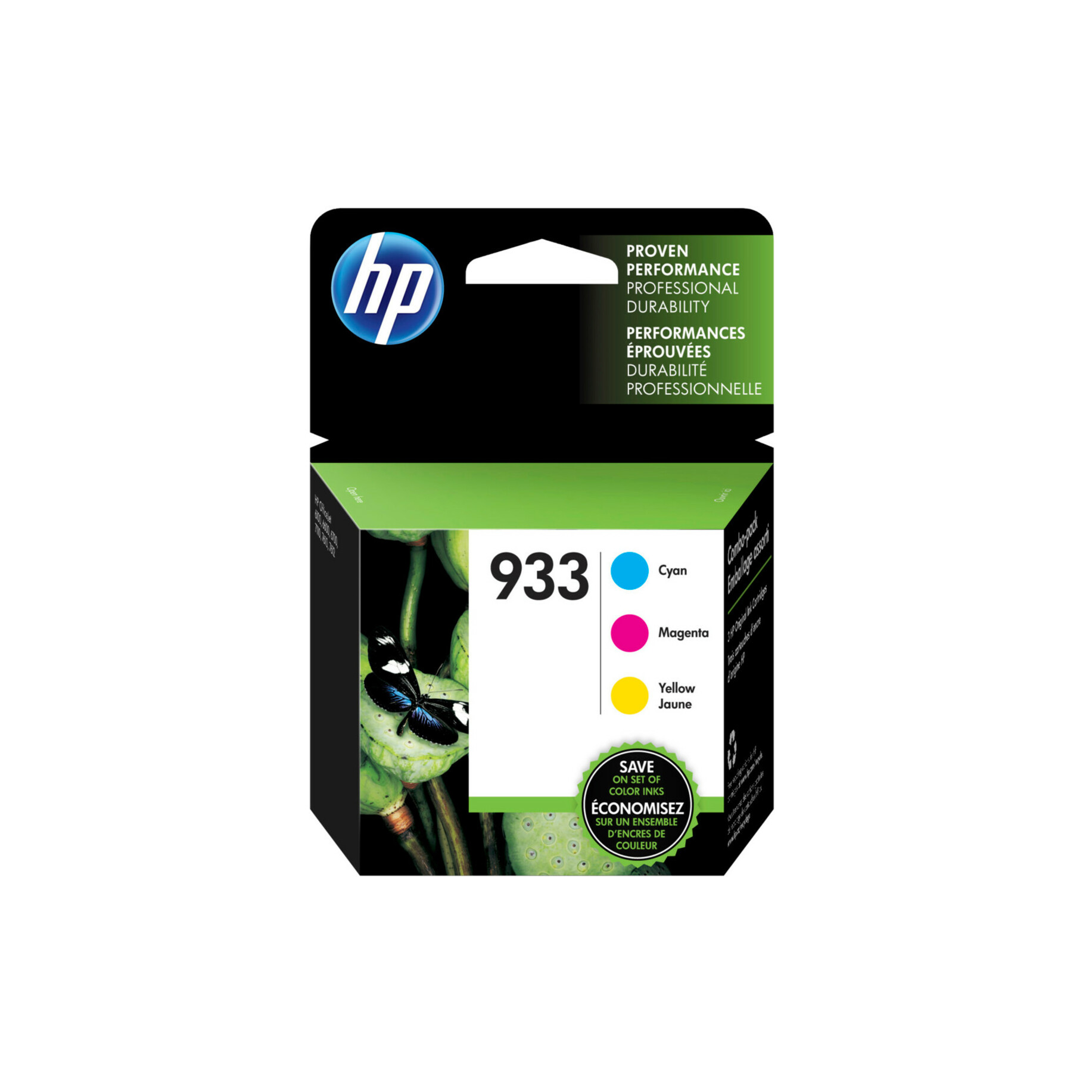 HP 933 Original Standard Yield Inkjet Ink Cartridge - Cyan, Yellow, Magenta - 3 / Pack - 330 Pages (Per Cartridge)