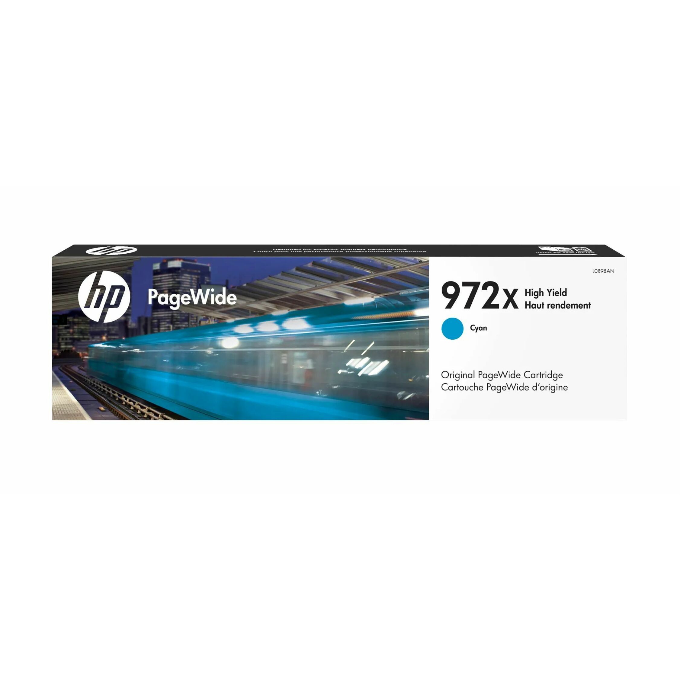 HP 972X (L0R98AN) Original High Yield Page Wide Ink Cartridge - Single Pack - Cyan - 1 Each - 7000 Pages