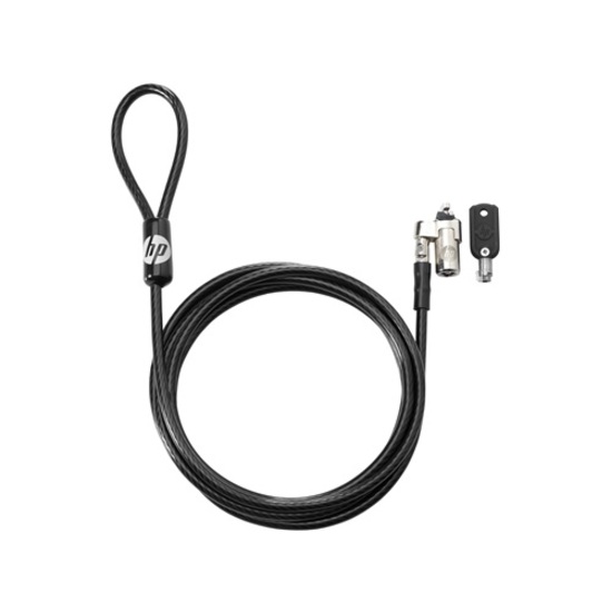HP Master Keyed Cable Lock 10mm - 6 ft Cable - Master Keyed Lock - Vinyl, Galvanized Steel - For Notebook