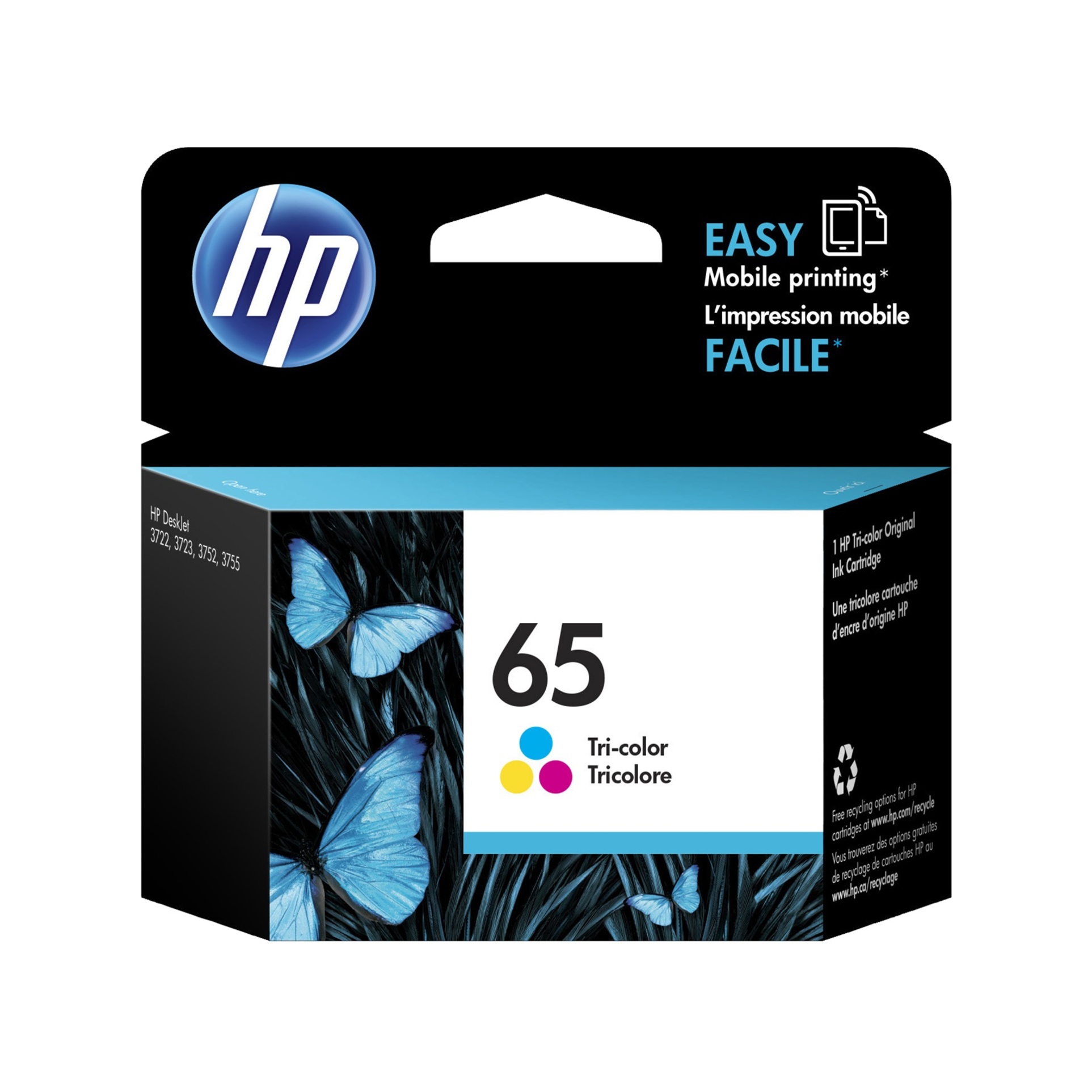 HP Original Ink Cartridge - Single Pack - Inkjet - Standard Yield - 100 Pages - Cyan, Magenta, Yellow - 1 Pack