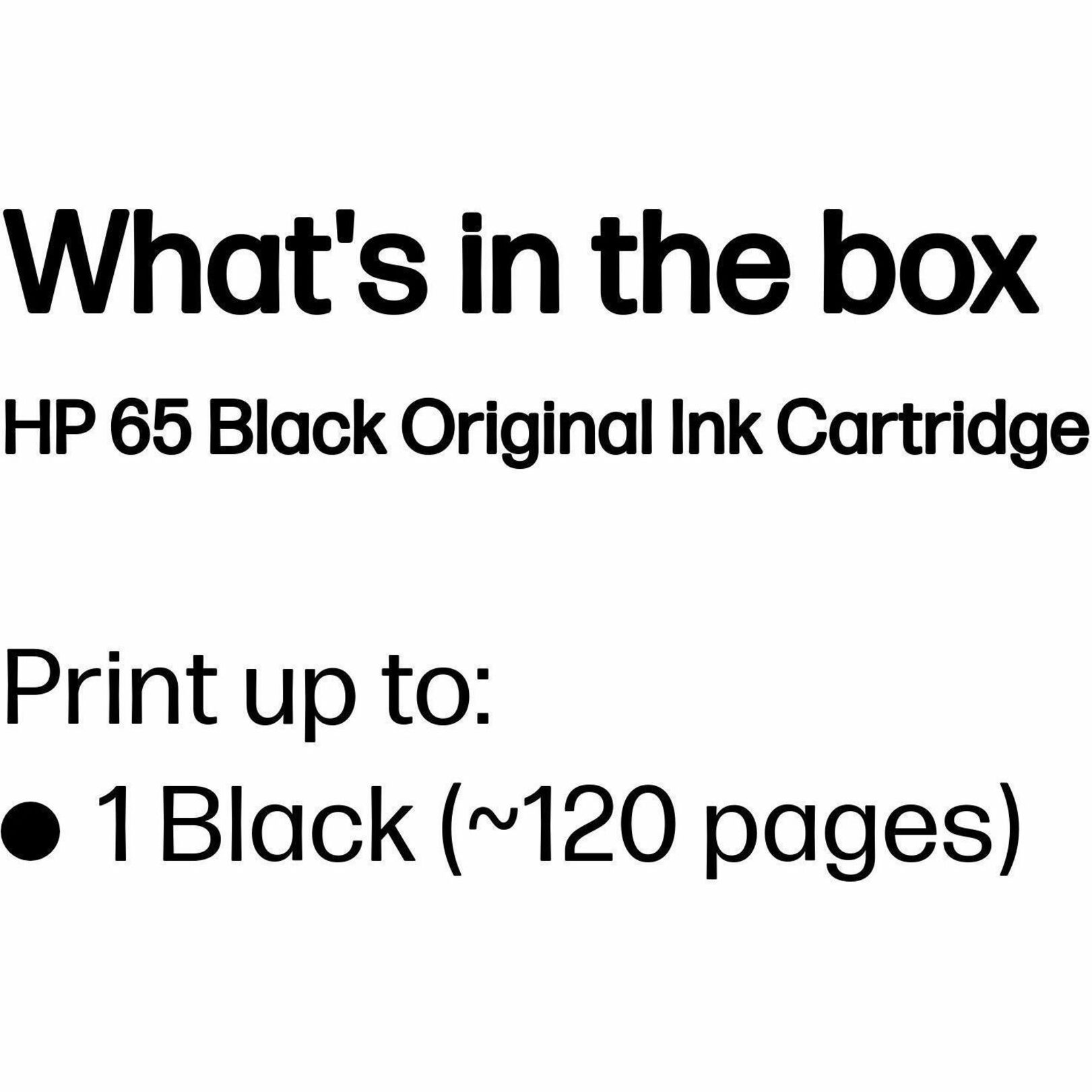 HP 65 (N9K02AN#140) Original Ink Cartridge - Single Pack - 200 Pages — alternate image2
