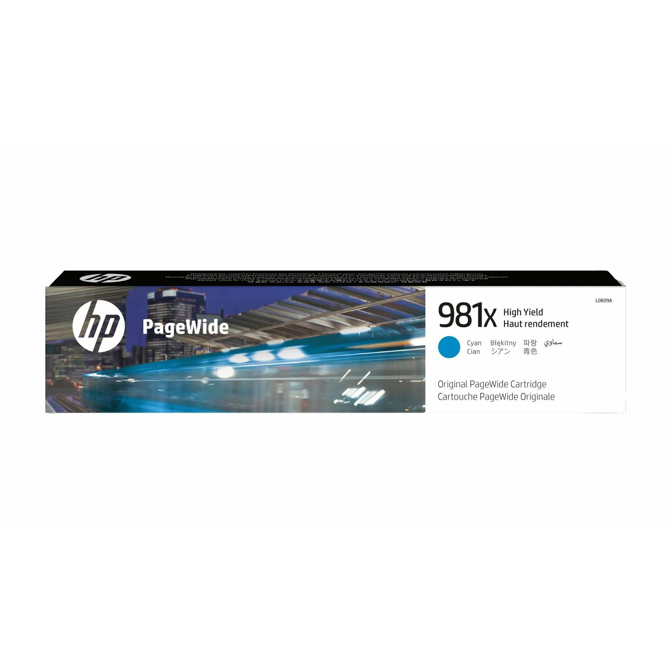 HP 981X (L0R09A) Original High Yield Page Wide Ink Cartridge - Single Pack - Cyan - 1 Each - 10000 Pages