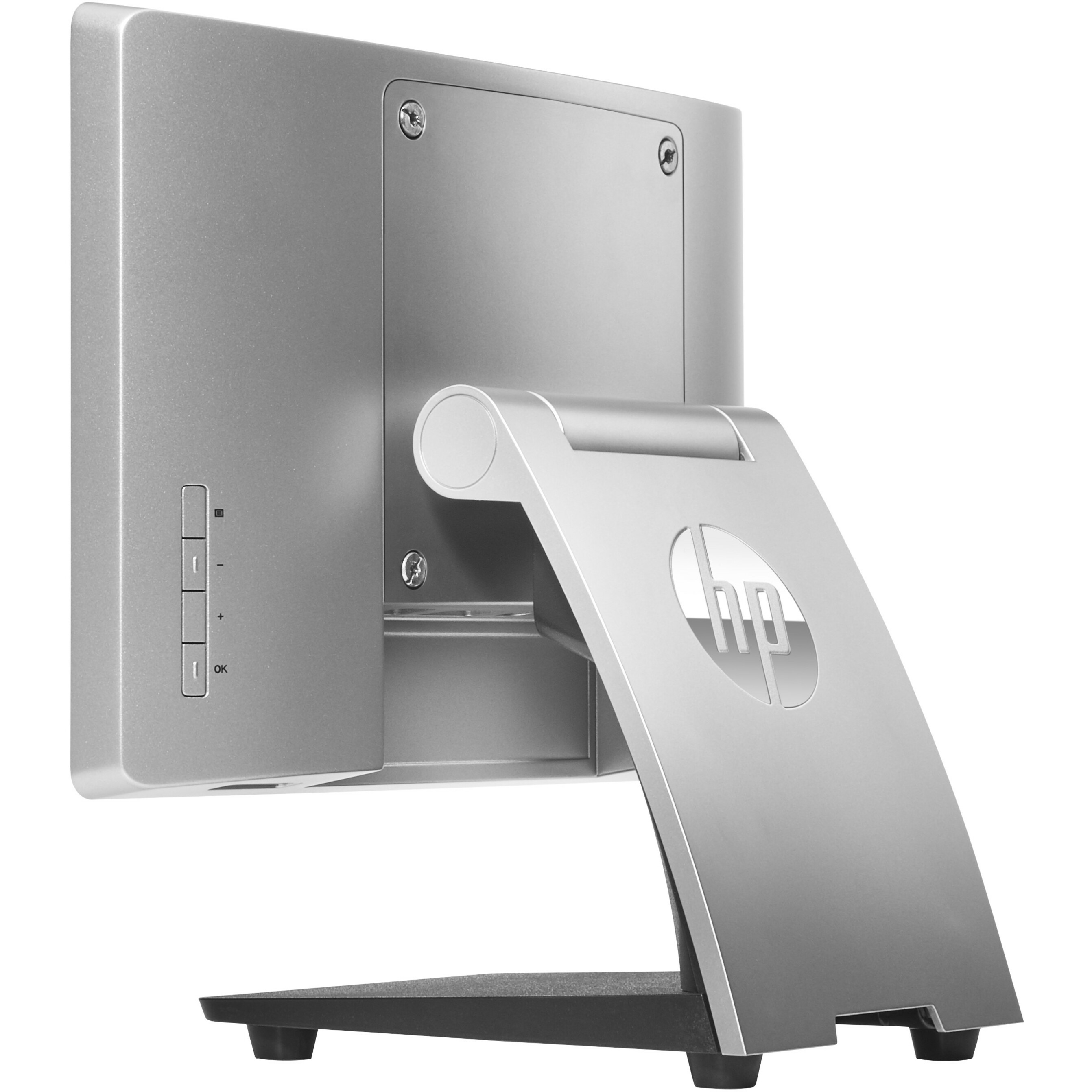 HP L7010t LCD Touchscreen Monitor - 16:10 - 30 ms - 10.1" Viewable - Projected Capacitive - Multi-touch Screen - 1280 x 800 - WXGA - 16.7 Million Colors - 800:1 - 220 Nit - LED Backlight - DisplayPort - Asteroid, Cool Gray, Black - 3 Year — rear