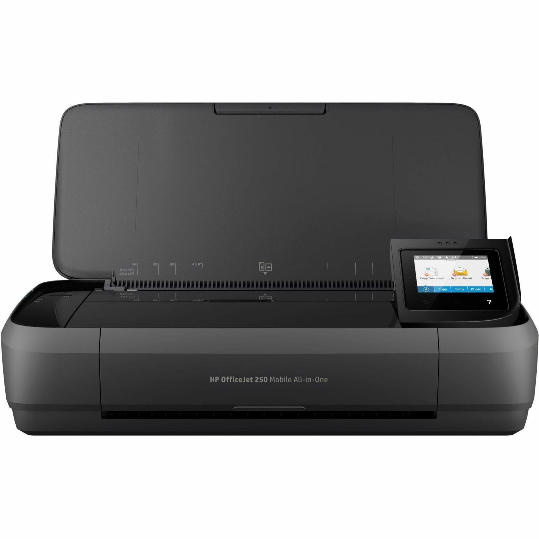 HP Officejet 250 Wireless Inkjet Multifunction Printer-Color-Copier/Scanner-20 ppm Mono/19 ppm Color Print-4800x1200 Print-Manual Duplex Print-500 Pages Monthly-50 sheets Input-Color Scanner-600 Optical Scan-Wireless LAN - Copier/Printer/Scanner - 20 ppm Mono/19 ppm Color Print - 4800 x 1200 dpi Print - Manual Duplex Print - Up to 500 Pages Monthly - 50 sheets Input - Color Scanner - 600 dpi Optical Scan - Wireless LAN - USB - For Plain Paper Print — alternate image1