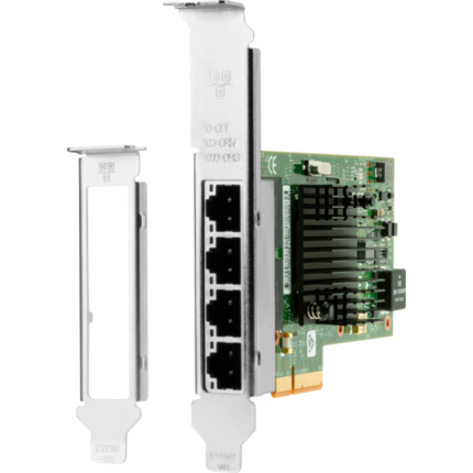 HP Intel I350-T4 Gigabit Ethernet Card - PCI Express 2.1 x4 - 4 Port(s) - 4 - Twisted Pair - 10/100/1000Base-T - Plug-in Card