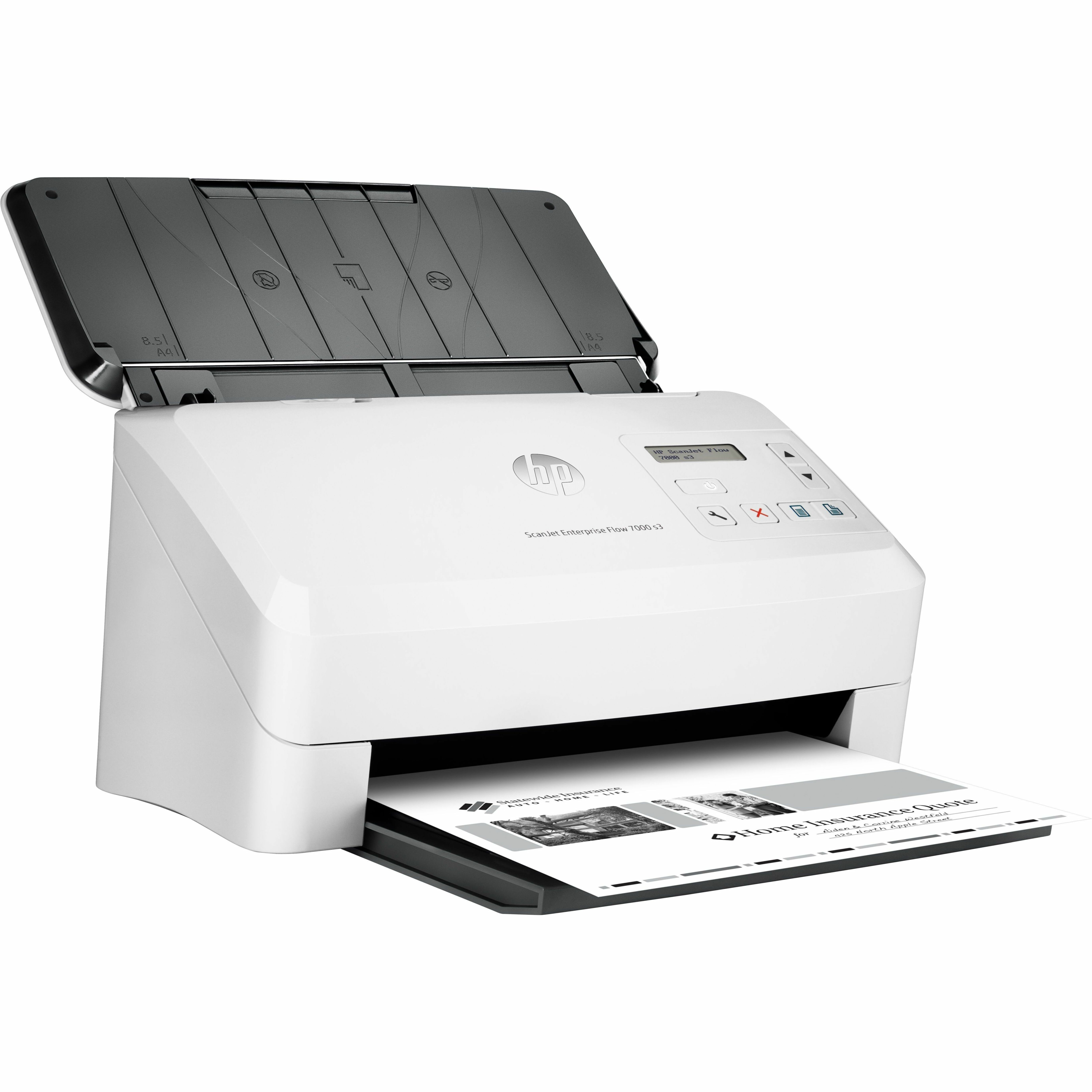 HP Scanjet 7000 s3 Sheetfed Scanner - 600 dpi Optical - White - 48-bit Color - 75 ppm (Mono) - 75 ppm (Color) - Duplex Scanning - USB — alternate image2