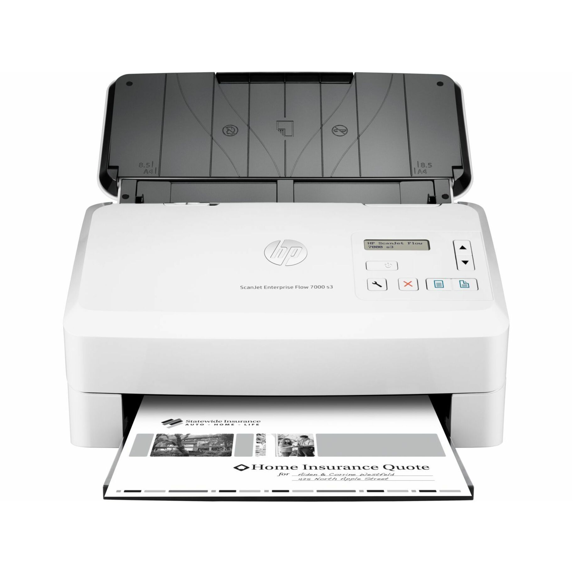 HP Scanjet 7000 s3 Sheetfed Scanner - 600 dpi Optical - White - 48-bit Color - 75 ppm (Mono) - 75 ppm (Color) - Duplex Scanning - USB