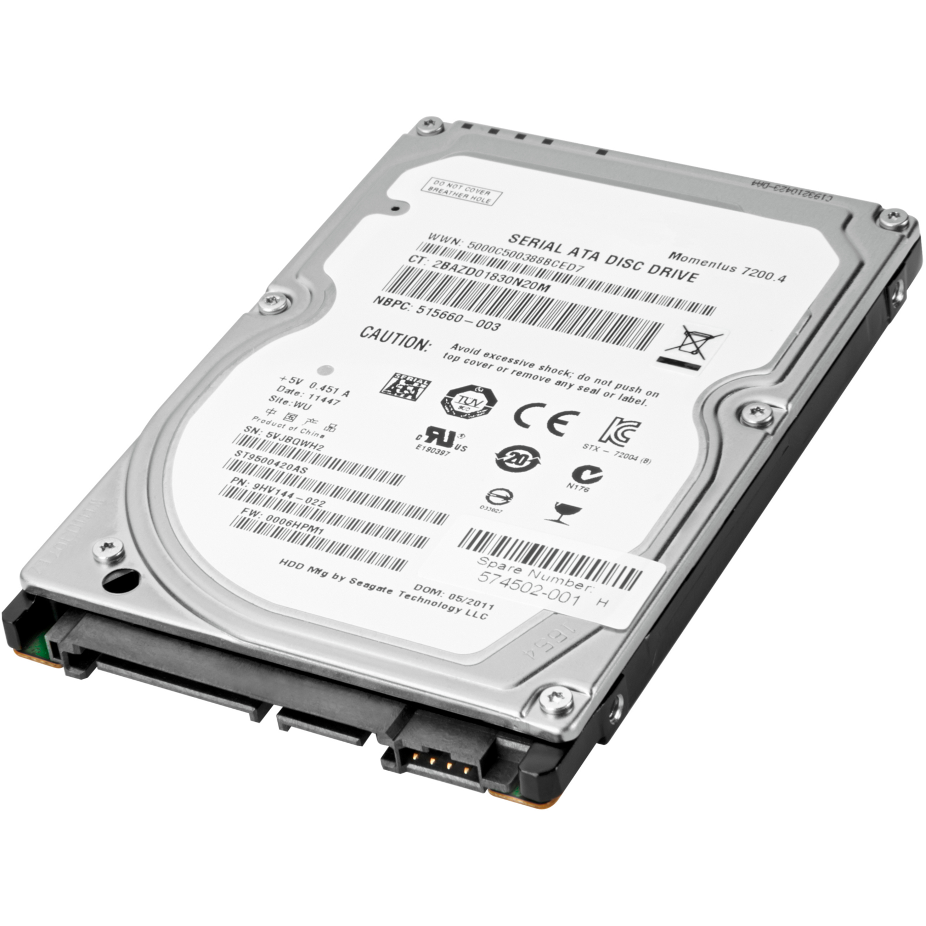 HP 1 TB Hard Drive - 3.5" Internal - SATA (SATA/600) - 7200rpm - 1 Year Warranty