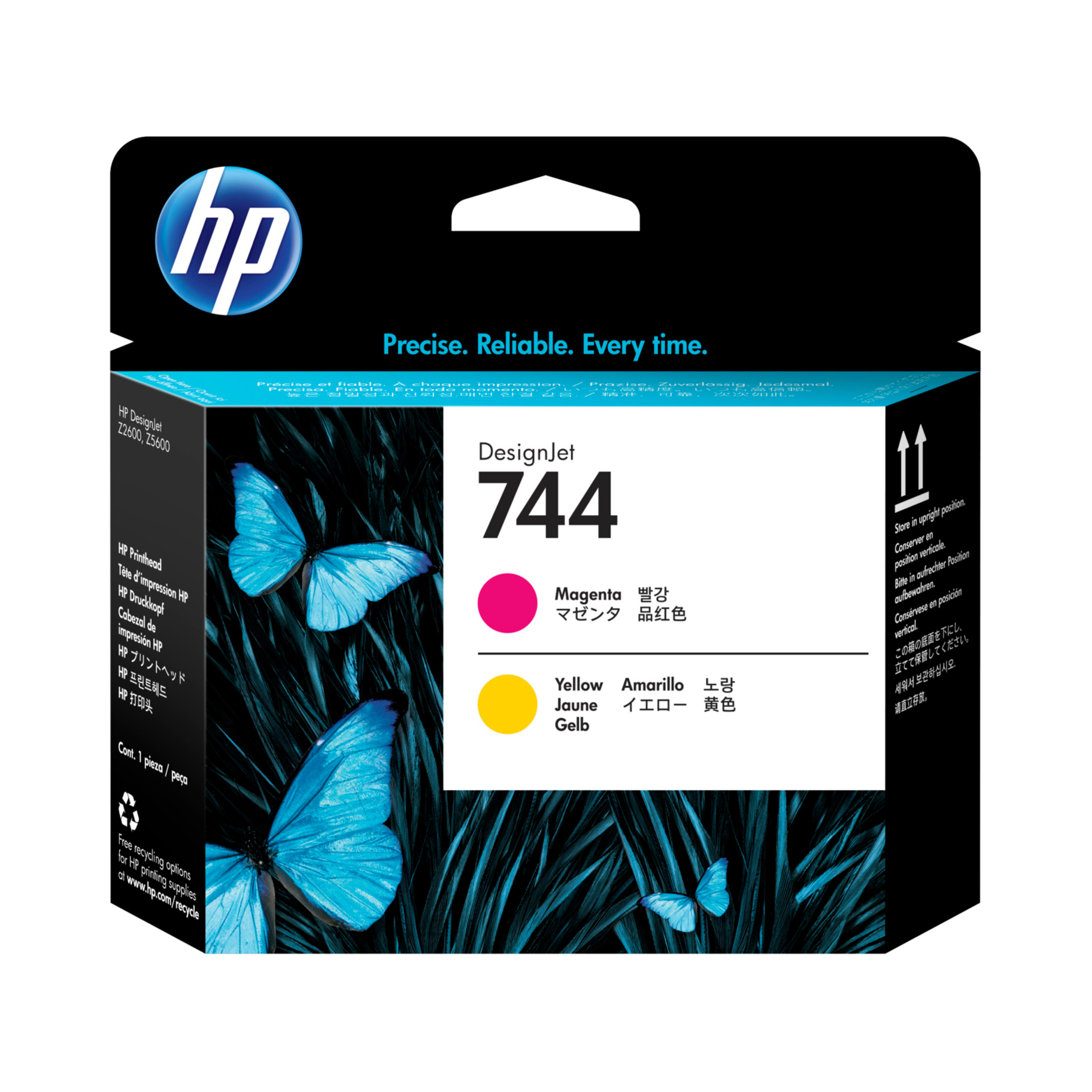 HP 744 Original Inkjet Printhead - Magenta, Yellow - 1 Pack